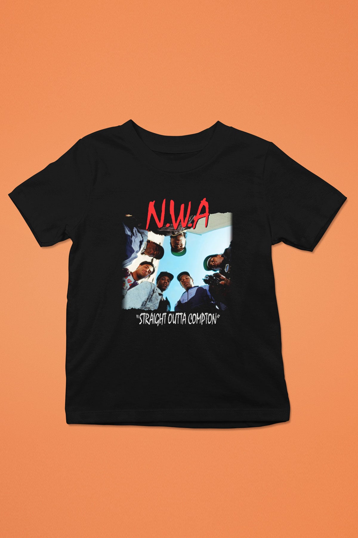 N.W.A Baskılı Siyah Unisex Çocuk Tişört