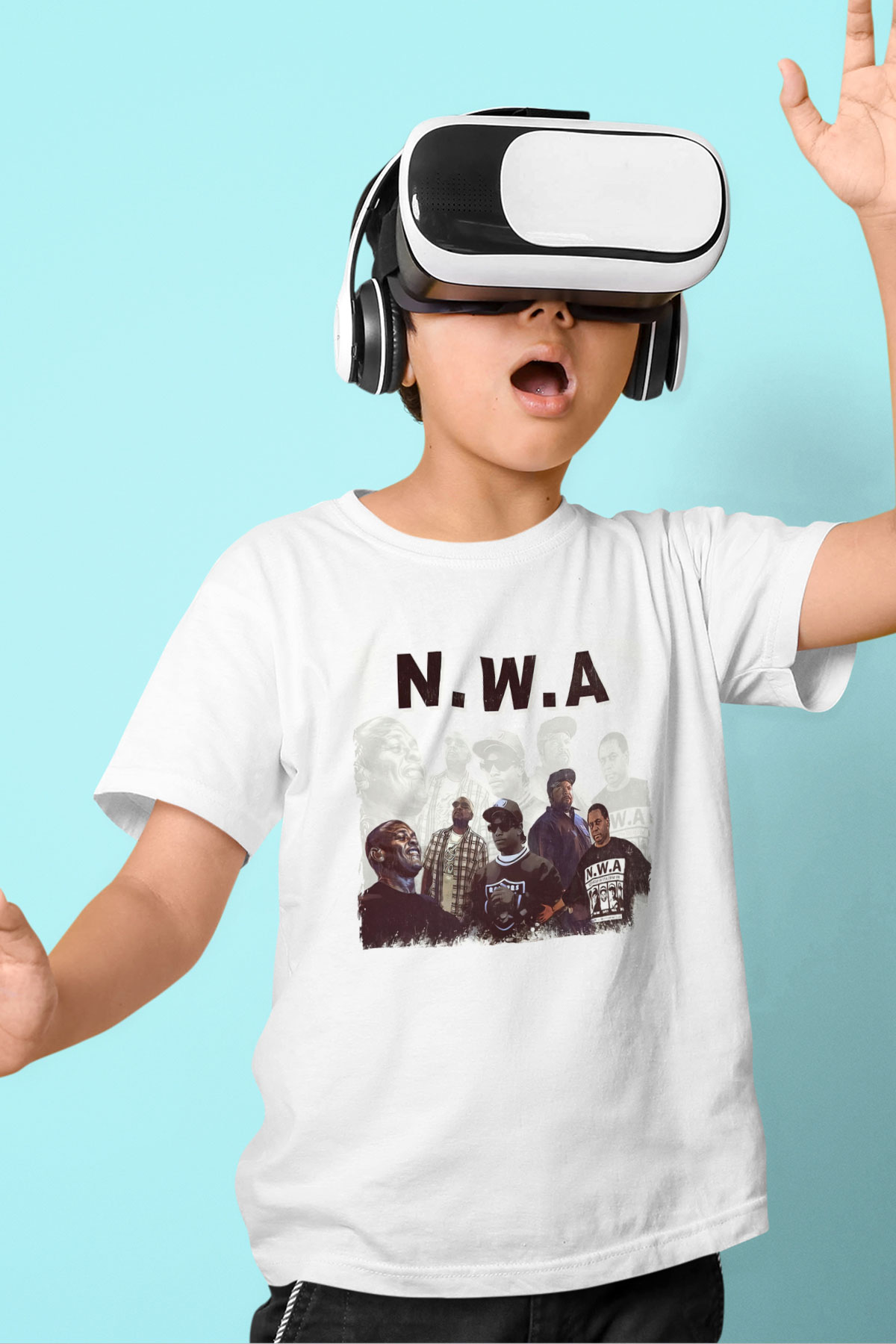 N.W.A Beyaz Unisex Çocuk Tişört