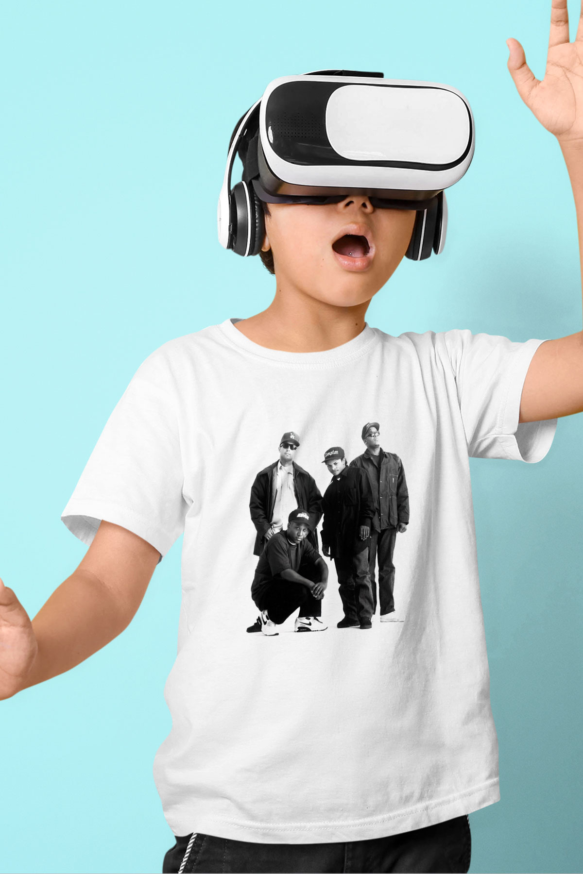 N.W.A Beyaz Unisex Çocuk Tişört