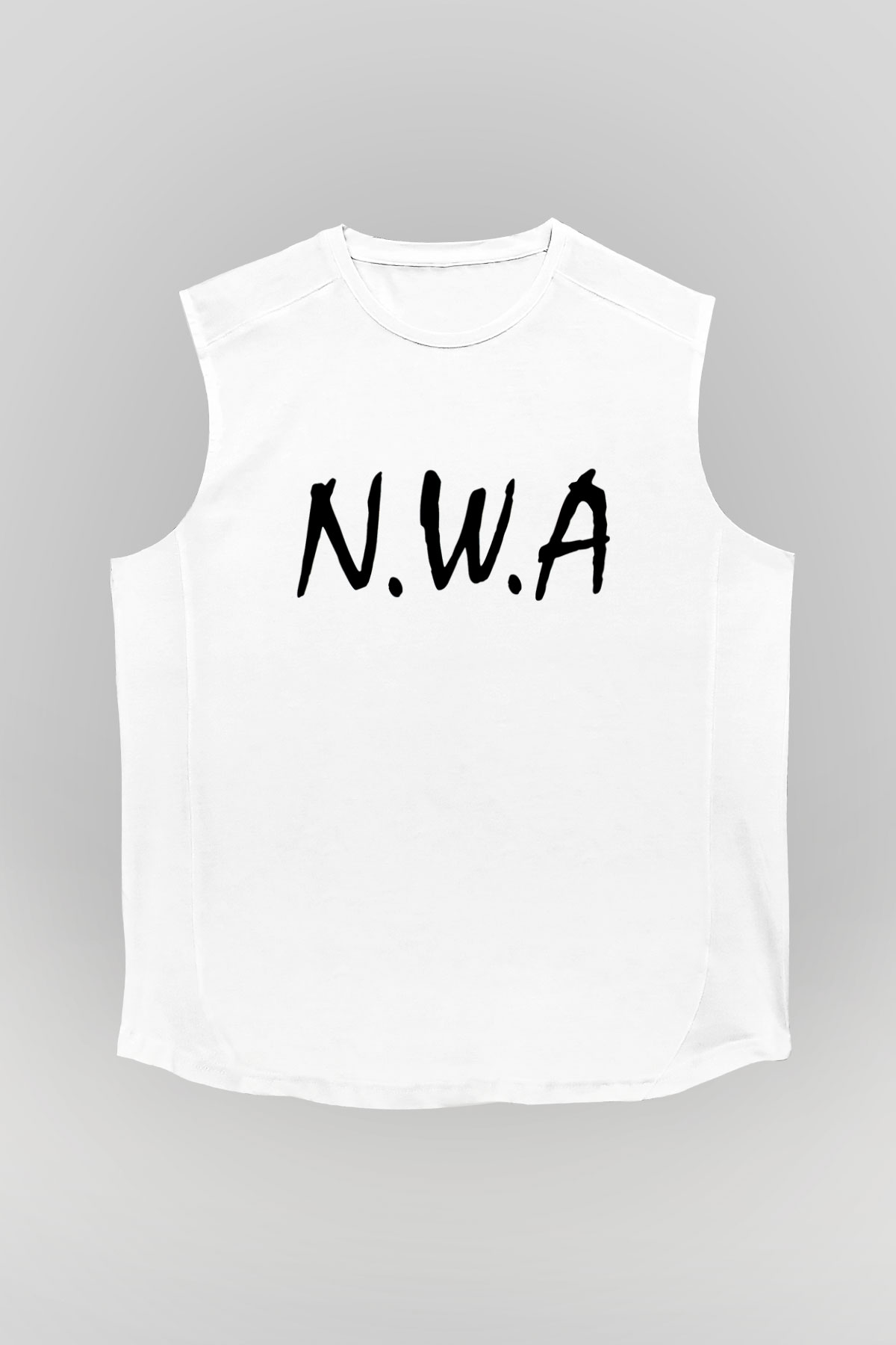 N.W.A Beyaz Unisex Kolsuz Tişört