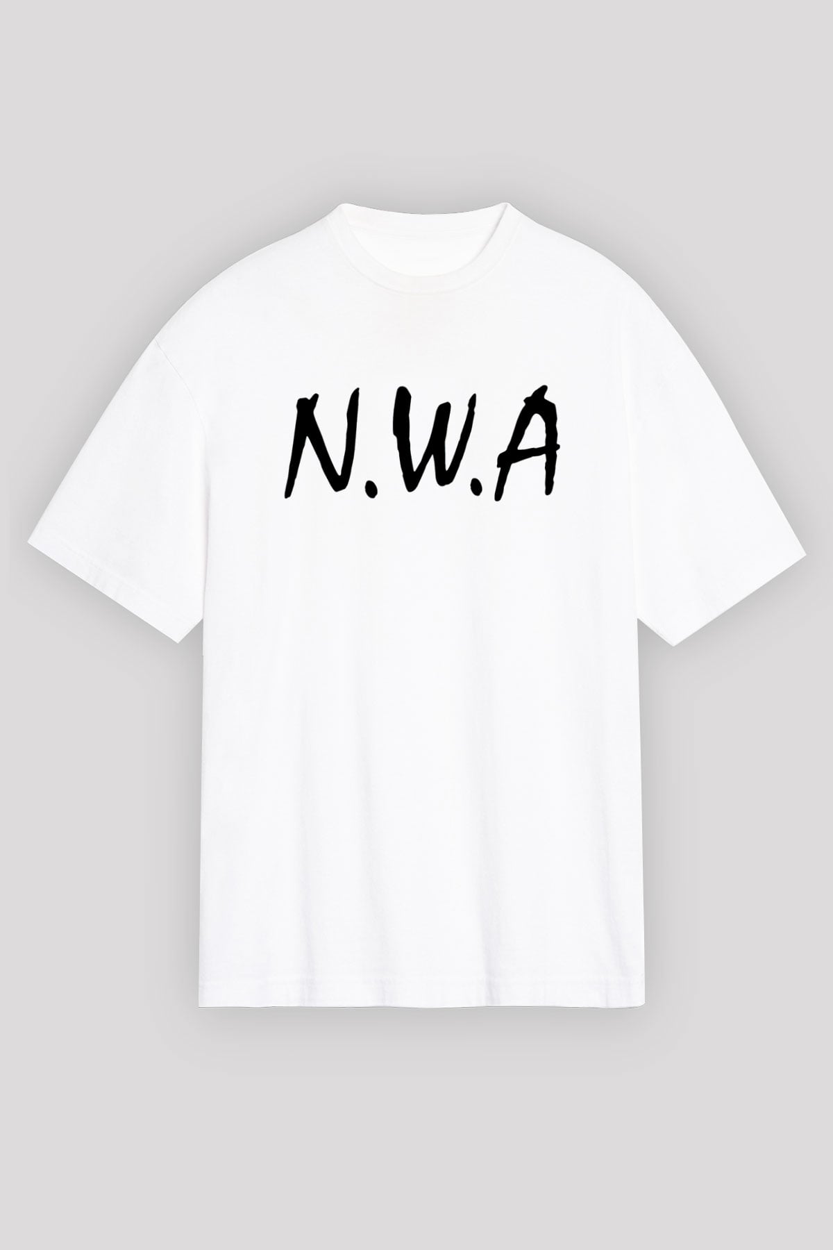 N.W.A Beyaz Unisex Oversize Tişört T-Shirt