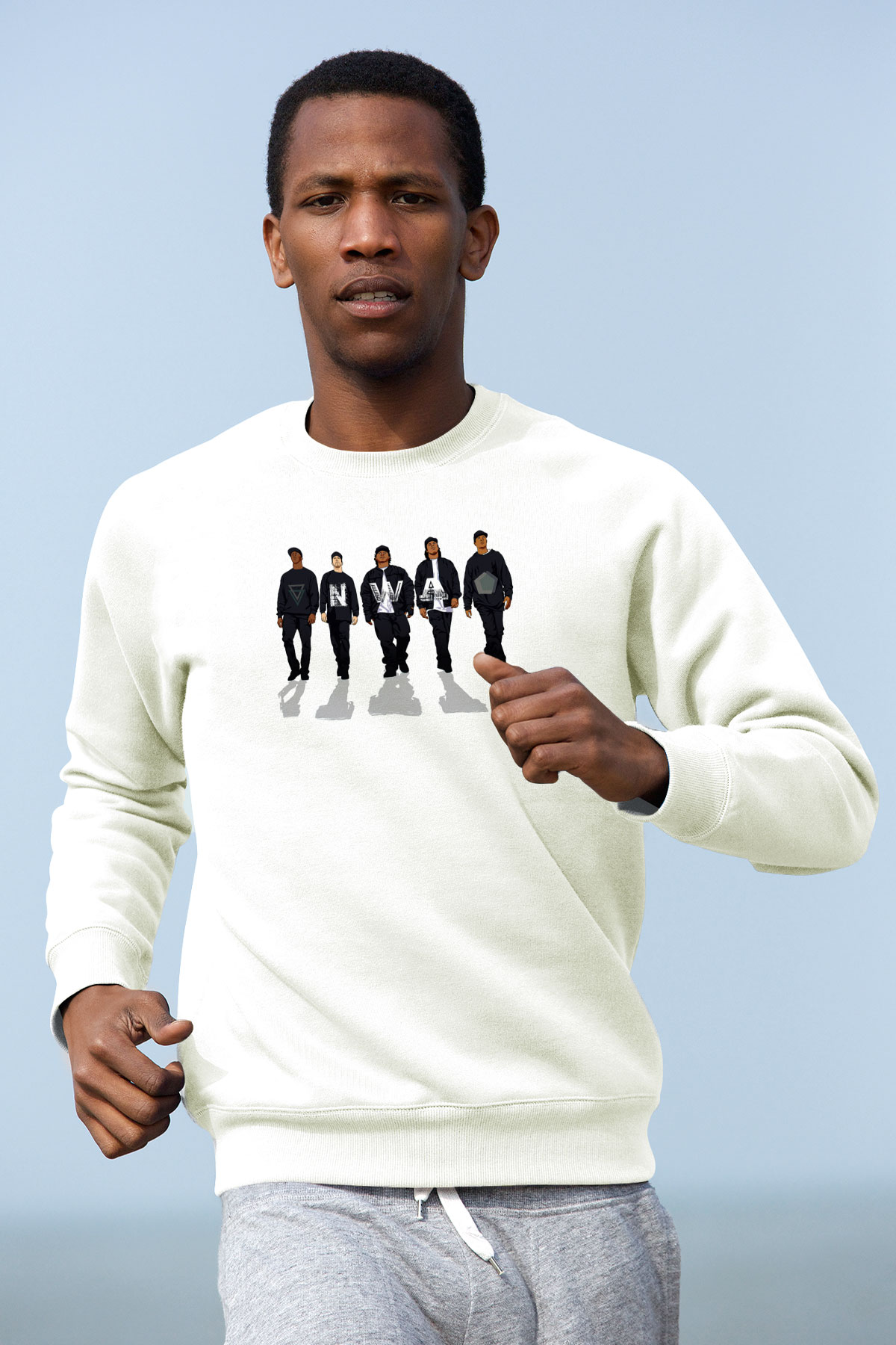 N.W.A Beyaz Unisex Sweatshirt