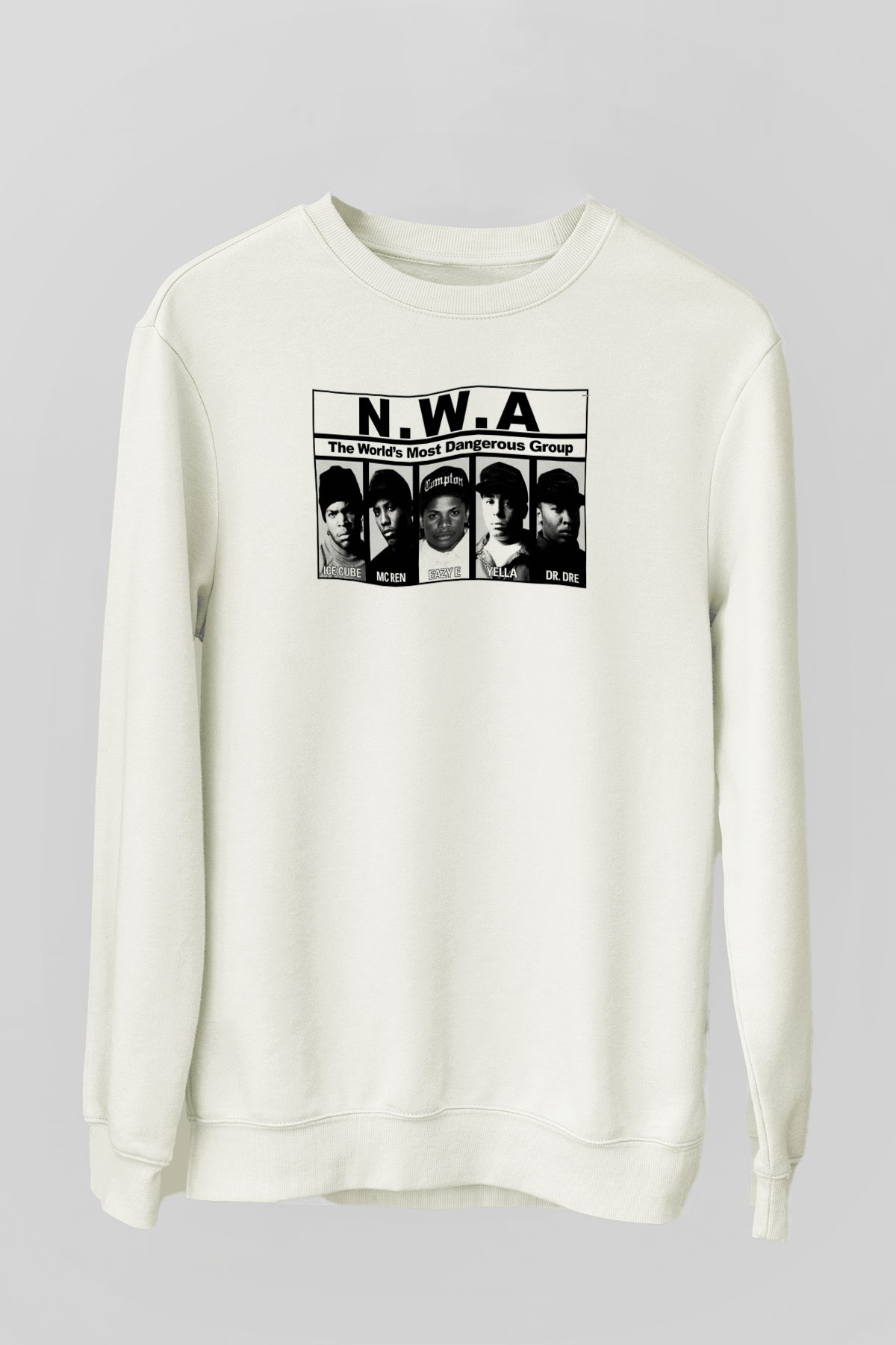 N.W.A Beyaz Unisex Sweatshirt