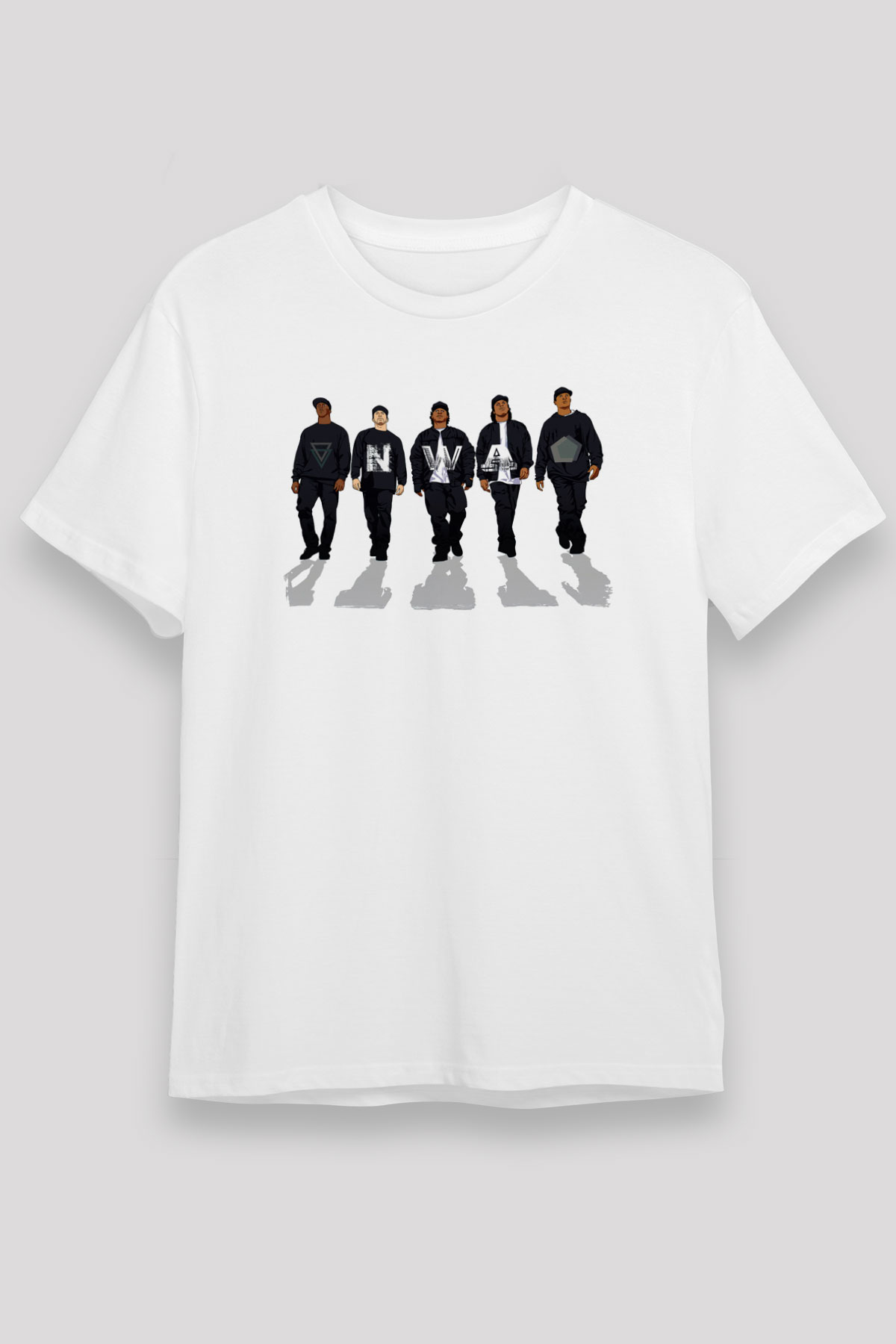 N.W.A Beyaz Unisex Tişört T-Shirt - TişörtFabrikası