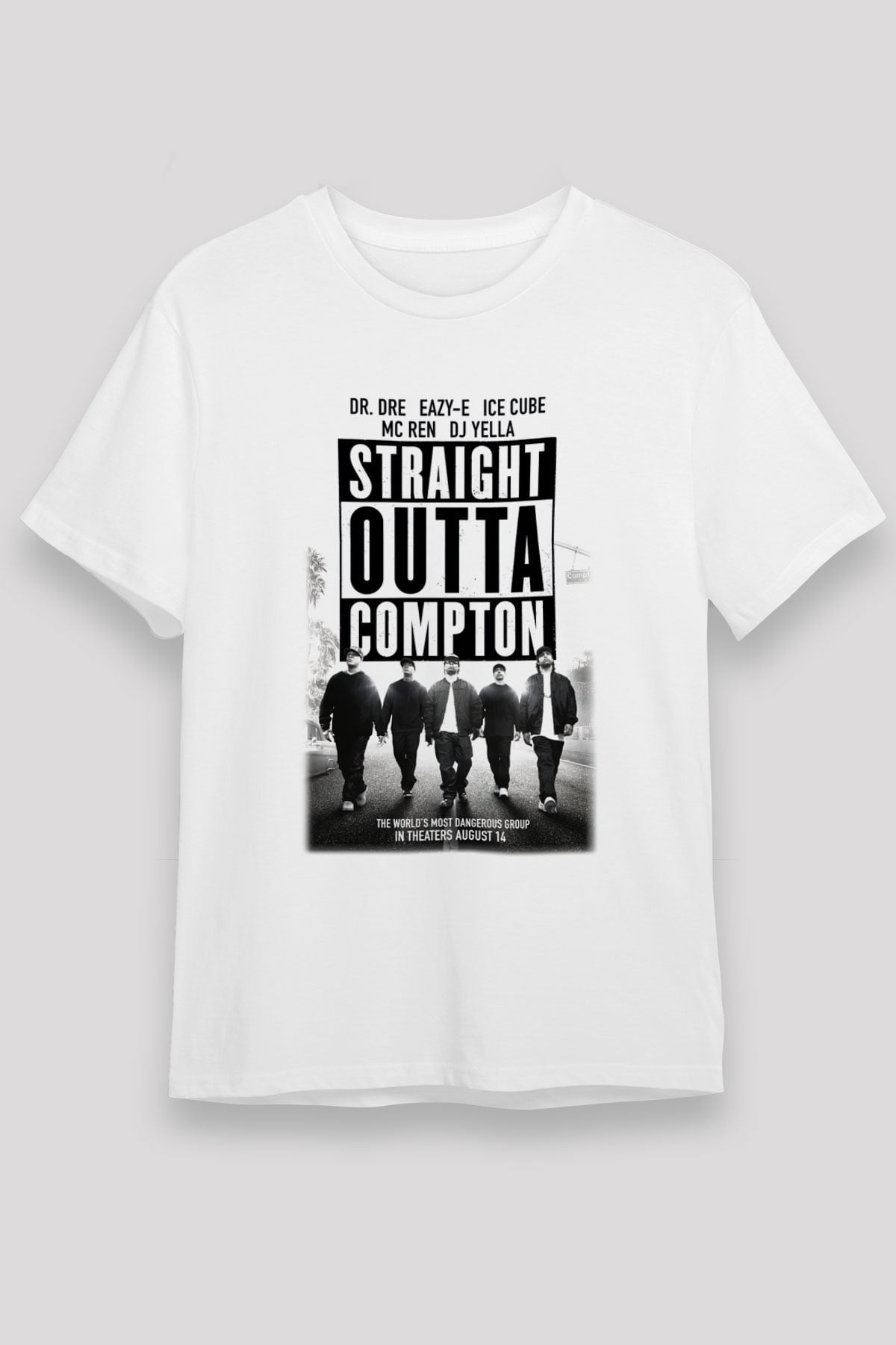 N.W.A Beyaz Unisex Tişört T-Shirt - TişörtFabrikası
