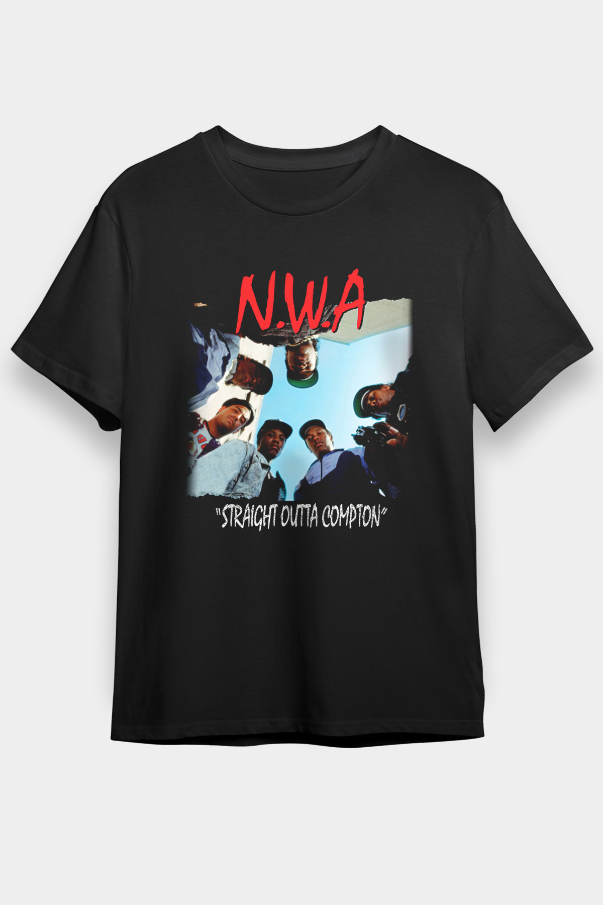 N.W.A Siyah Unisex Tişört T-Shirt - TişörtFabrikası