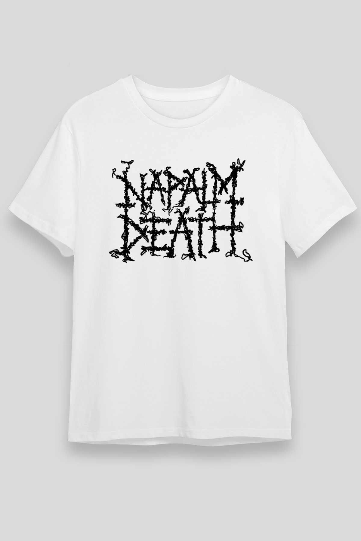 Napalm Death Beyaz Unisex Tişört T-Shirt - TişörtFabrikası