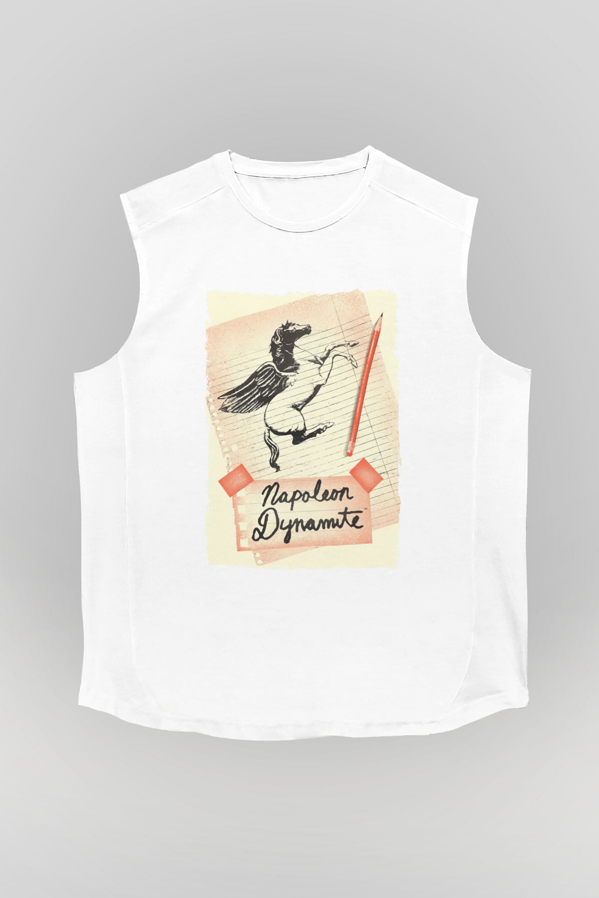 Napoleon Dynamite Beyaz Unisex Kolsuz Tişört