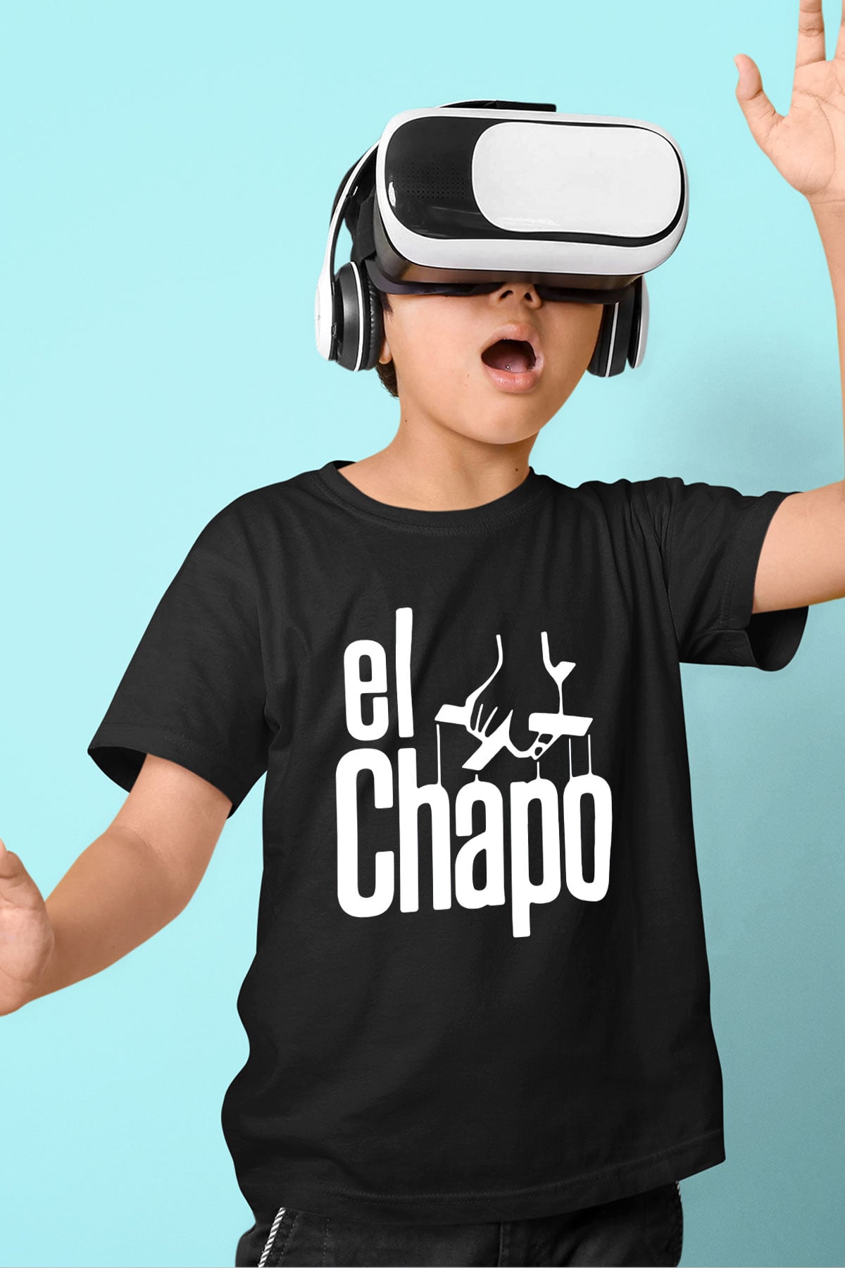 Narcos Pablo Escobar Baskılı Siyah Unisex Çocuk Tişört