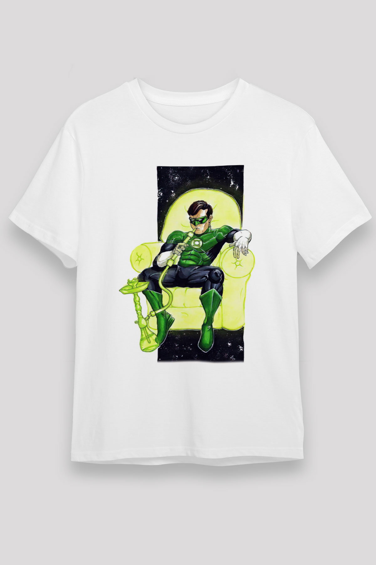 Nargile Beyaz Unisex Tişört T-Shirt - TişörtFabrikası
