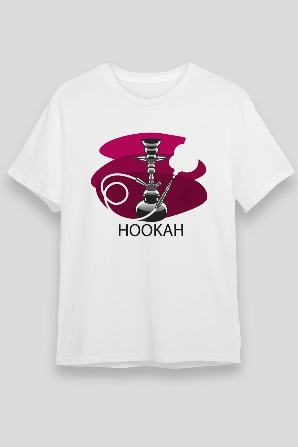 Nargile Beyaz Unisex Tişört T-Shirt - TişörtFabrikası