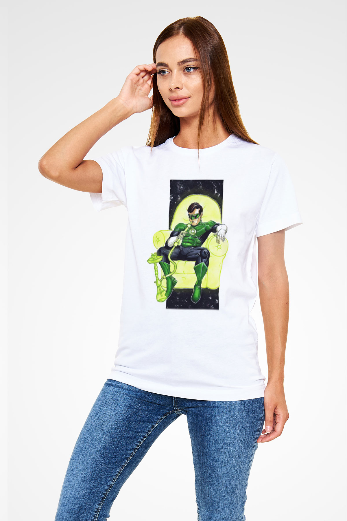Nargile Beyaz Unisex Tişört T-Shirt - TişörtFabrikası