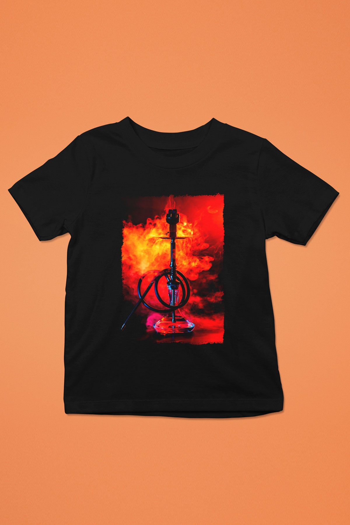 Nargile Siyah Unisex Çocuk Tişört