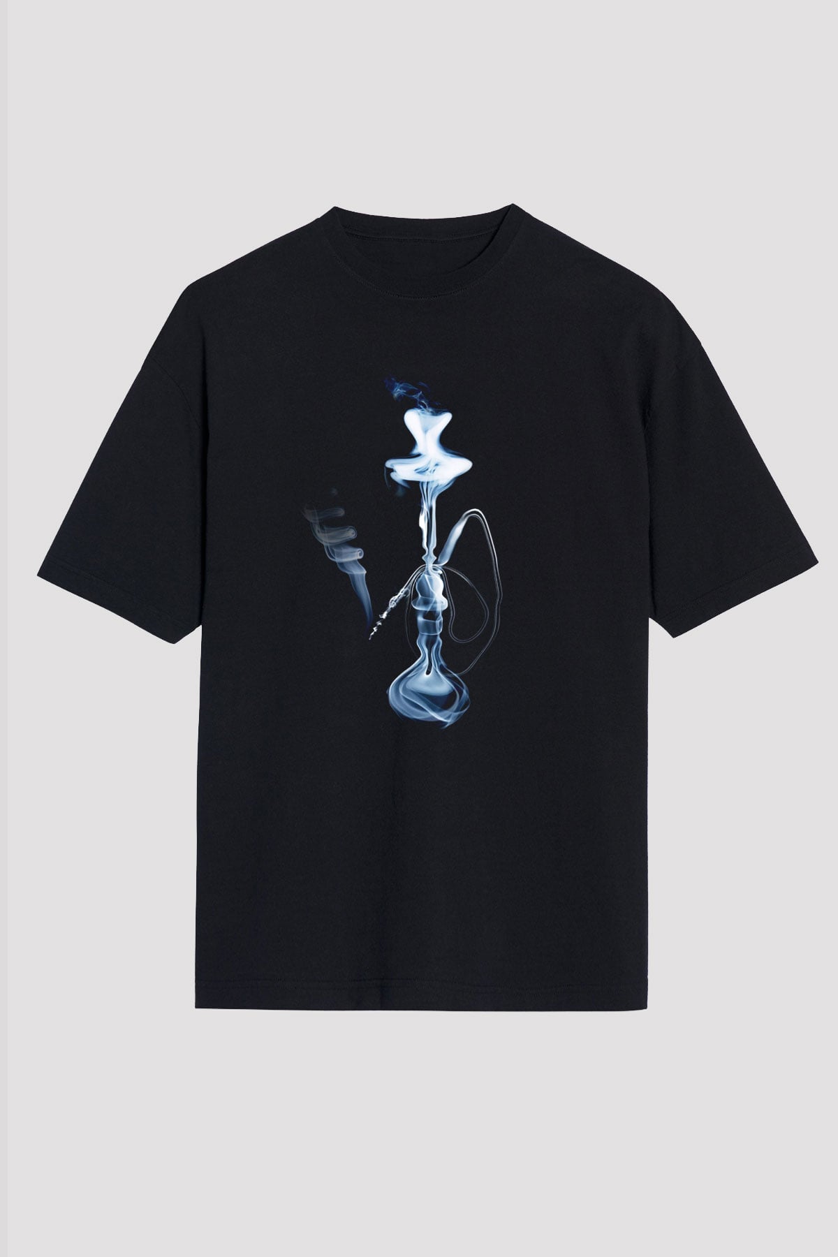 Nargile Siyah Unisex Oversize Tişört T-Shirt