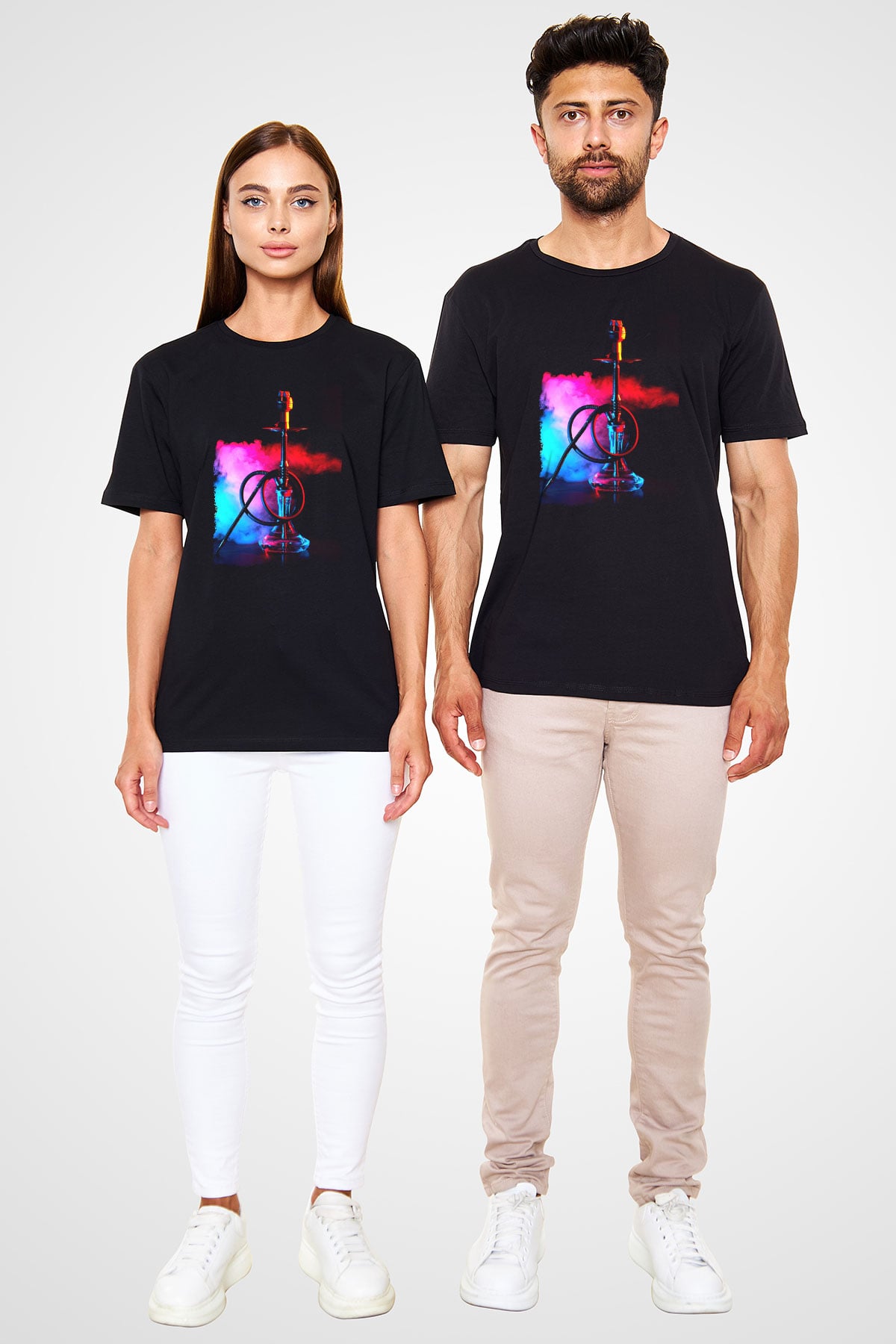 Nargile Siyah Unisex Tişört T-Shirt - TişörtFabrikası