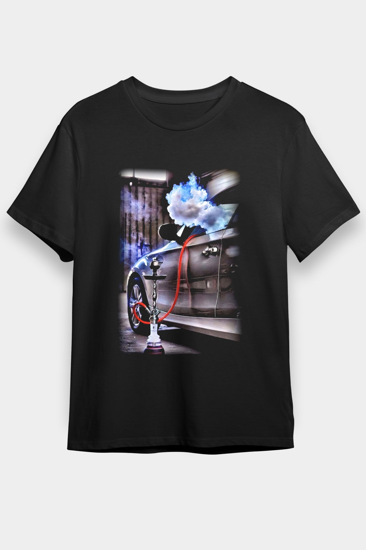 Nargile Siyah Unisex Tişört T-Shirt - TişörtFabrikası