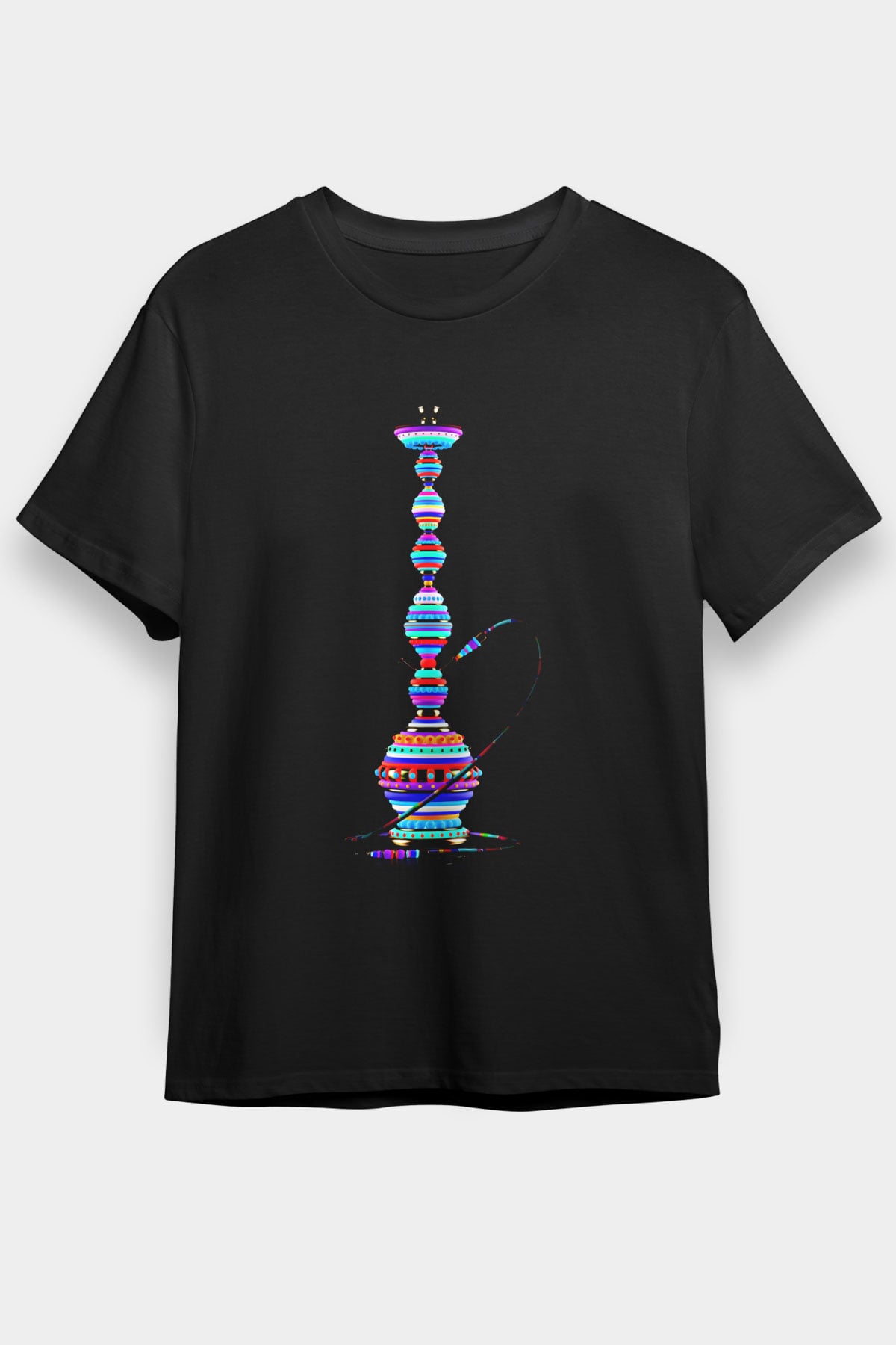 Nargile Siyah Unisex Tişört T-Shirt - TişörtFabrikası