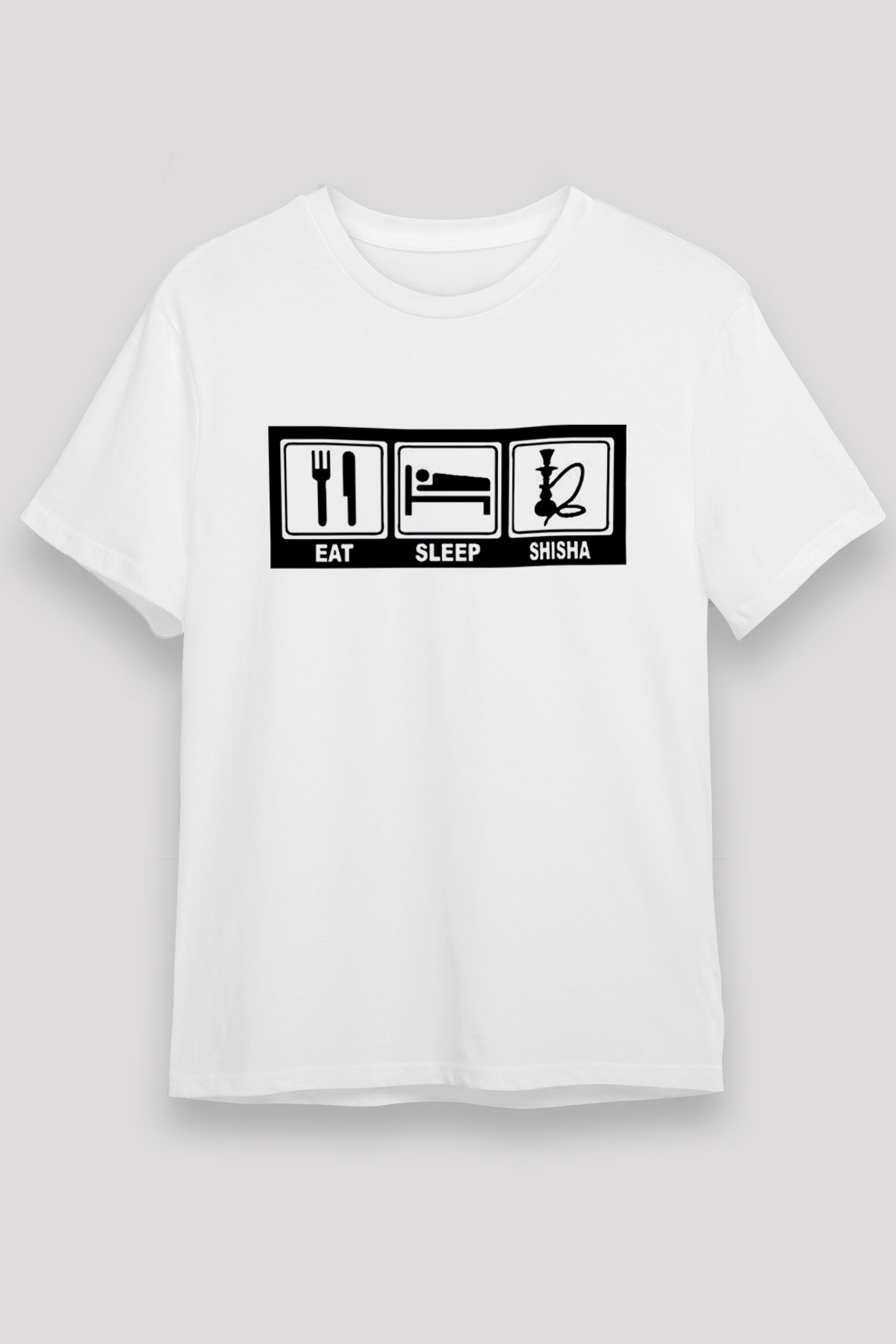Nargile Siyah Unisex Tişört T-Shirt - TişörtFabrikası