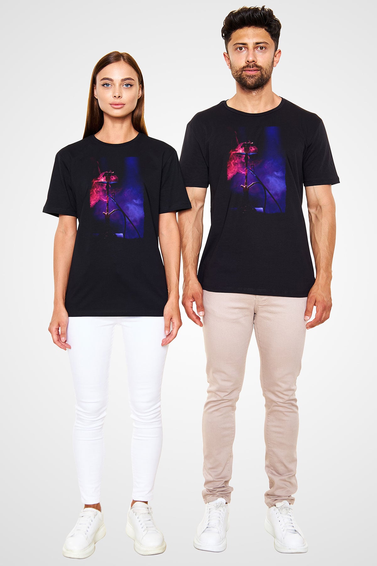 Nargile Siyah Unisex Tişört T-Shirt - TişörtFabrikası