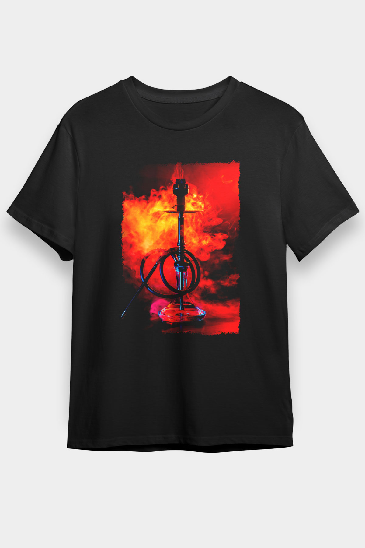 Nargile Siyah Unisex Tişört T-Shirt - TişörtFabrikası