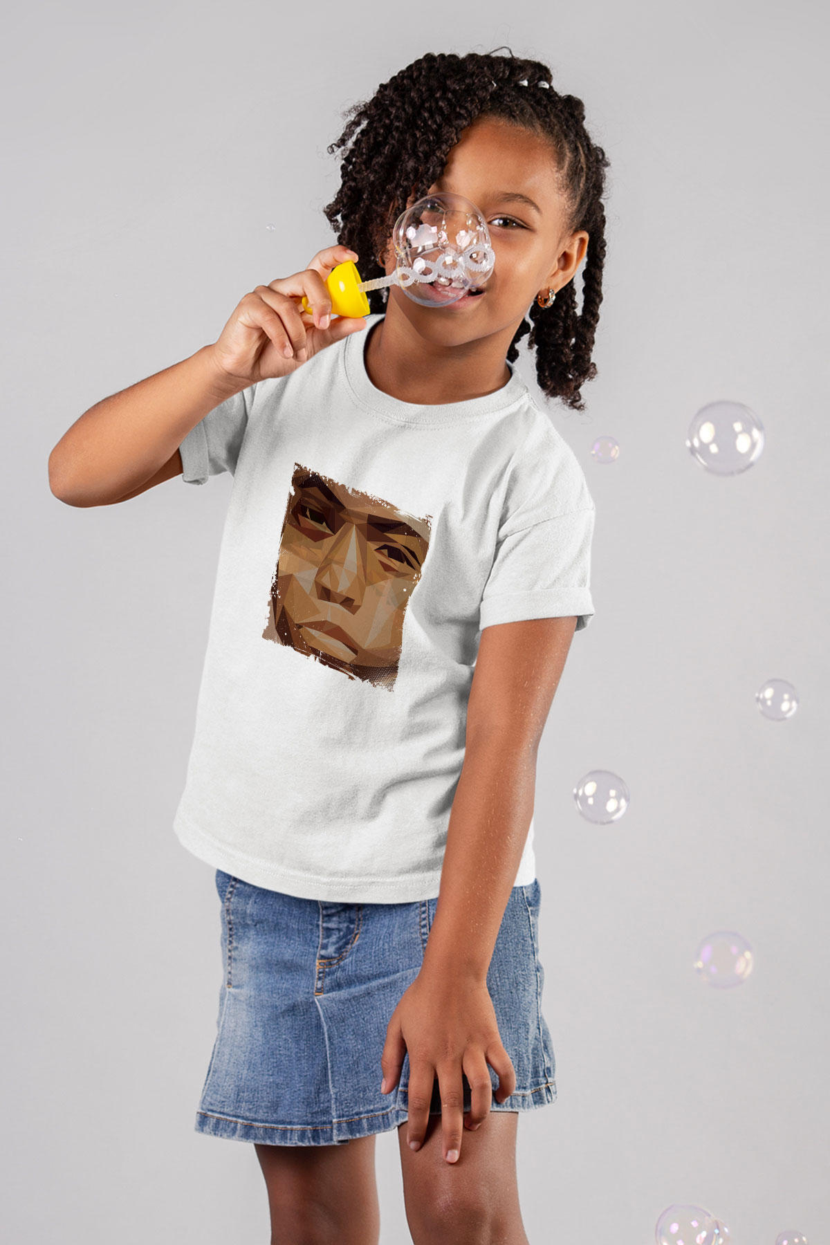 Nas Baskılı Unisex Beyaz Çocuk Tişört