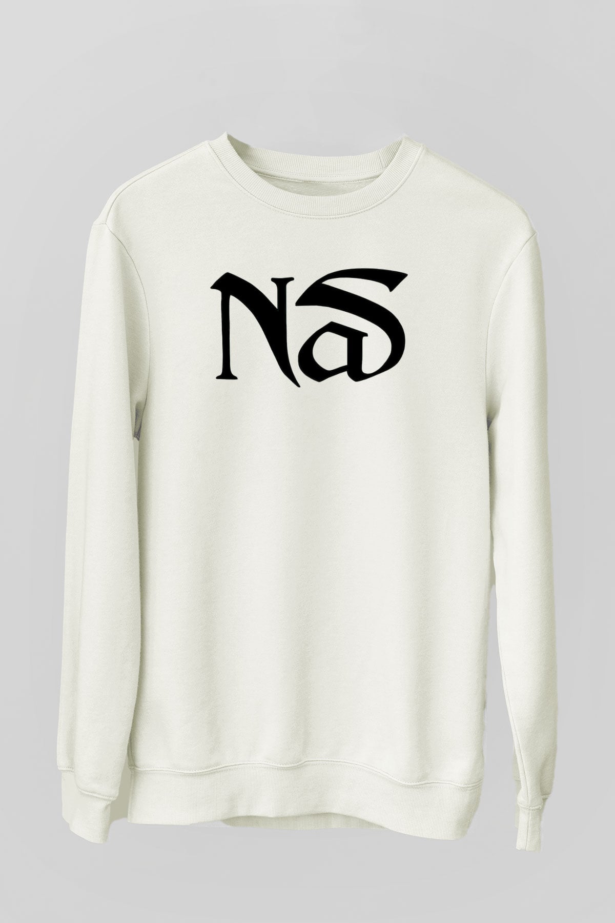 Nas Beyaz Unisex Sweatshirt