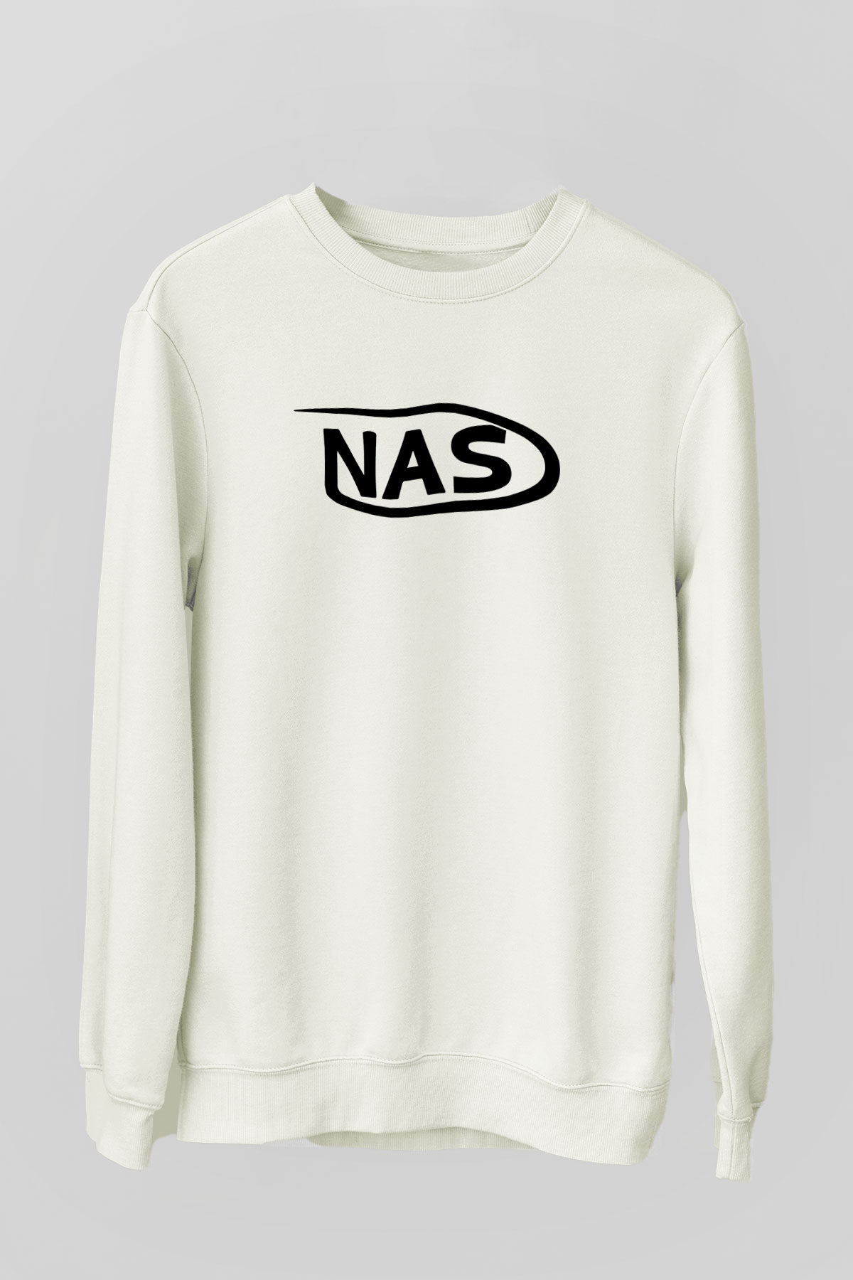Nas Beyaz Unisex Sweatshirt