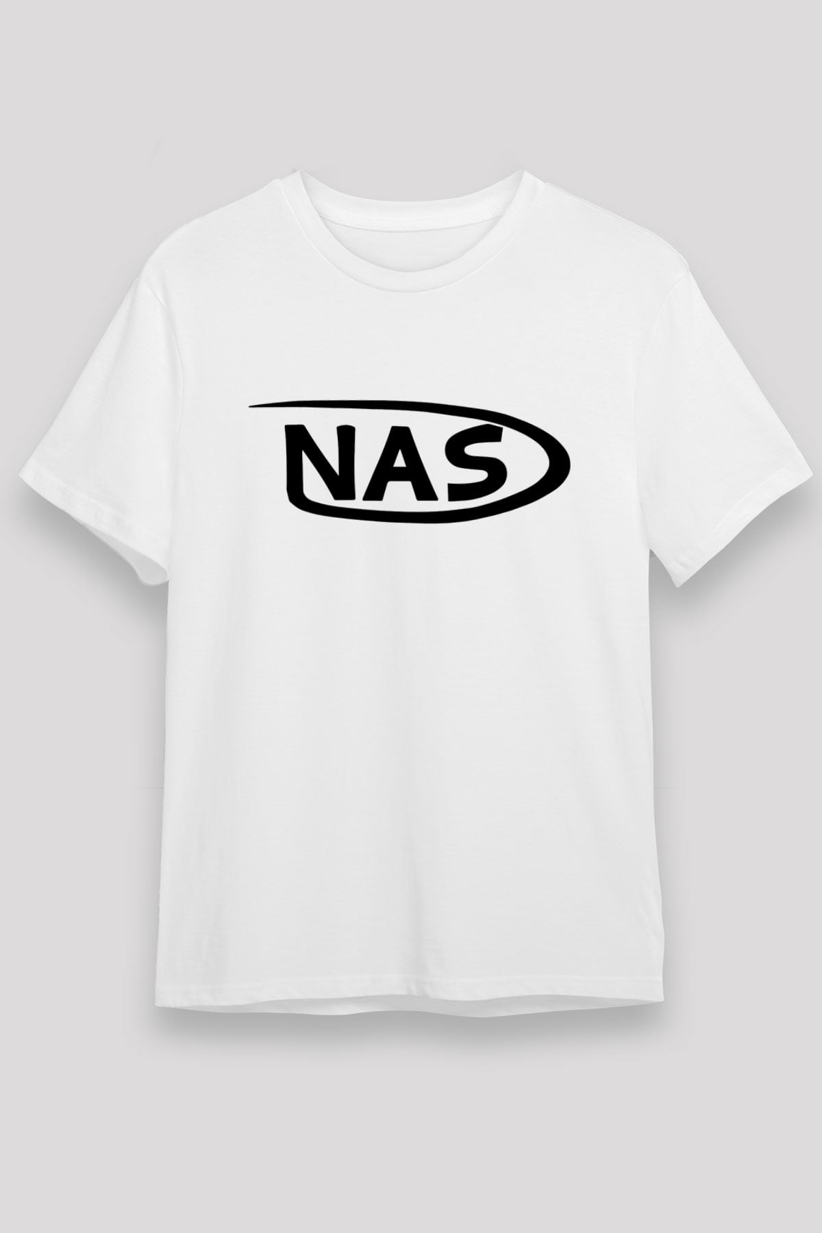 Nas Beyaz Unisex Tişört T-Shirt - TişörtFabrikası