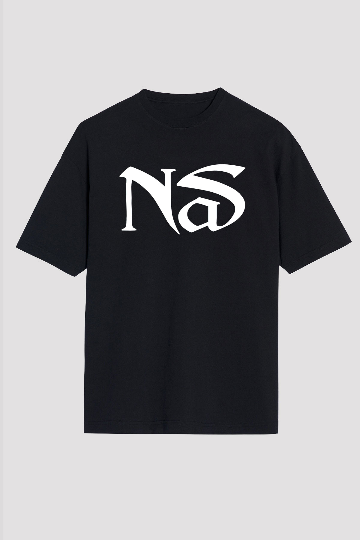 Nas Siyah Unisex Oversize Tişört T-Shirt