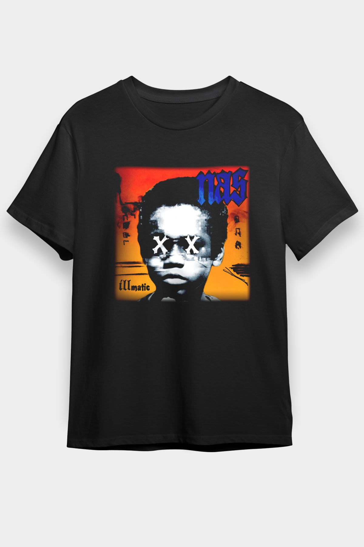 Nas Siyah Unisex Tişört T-Shirt - TişörtFabrikası