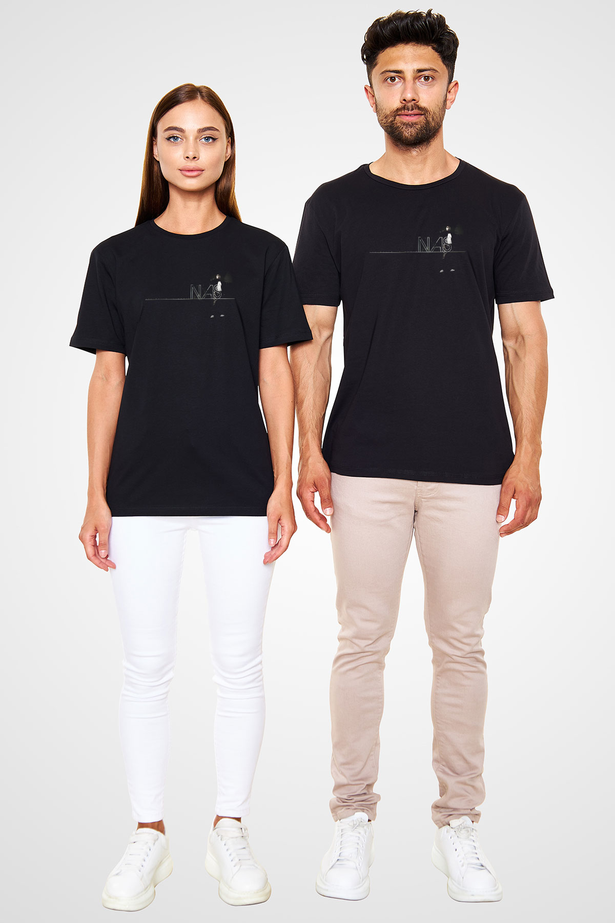 Nas Siyah Unisex Tişört T-Shirt - TişörtFabrikası