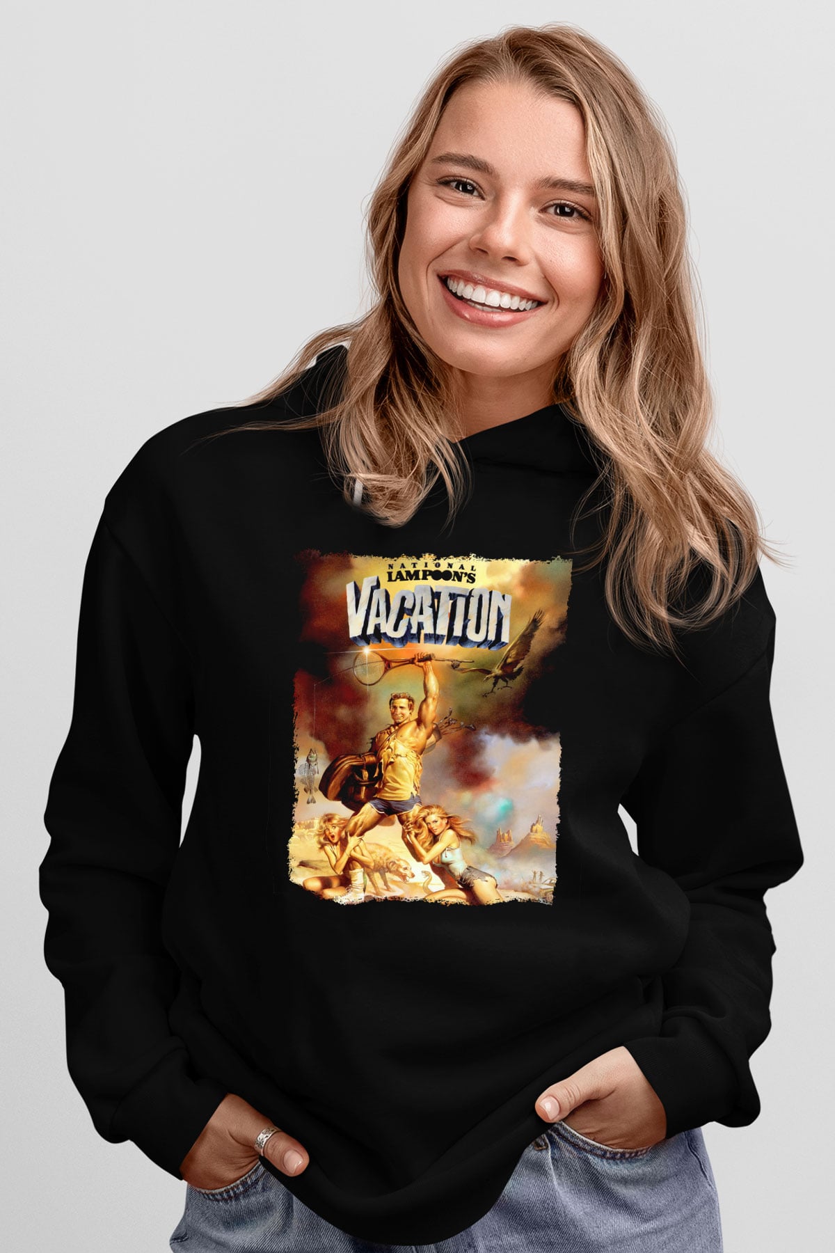 National Lampoons Vacation Siyah Unisex Hoodie