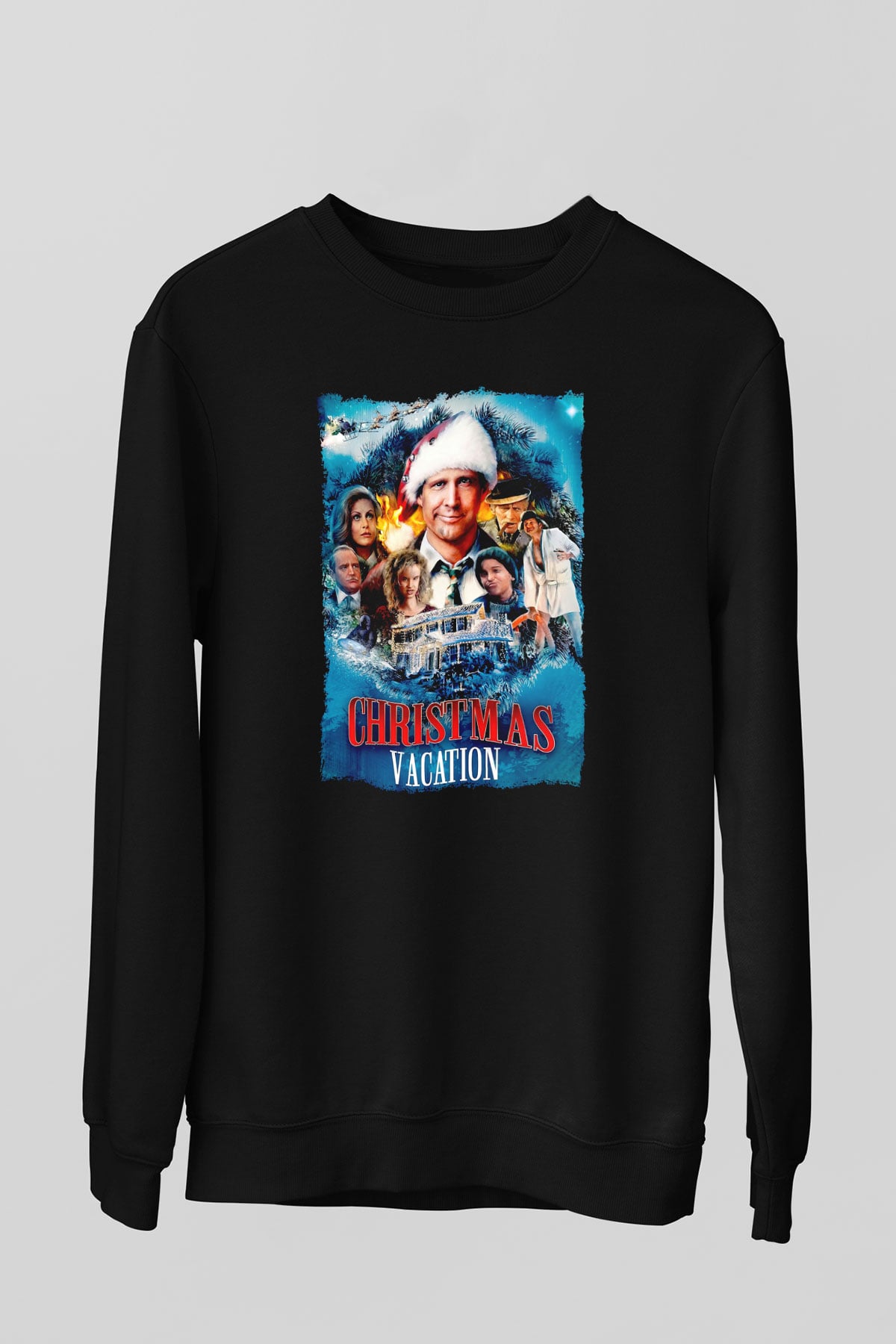 National Lampoons Vacation Siyah Unisex  Sweatshirt