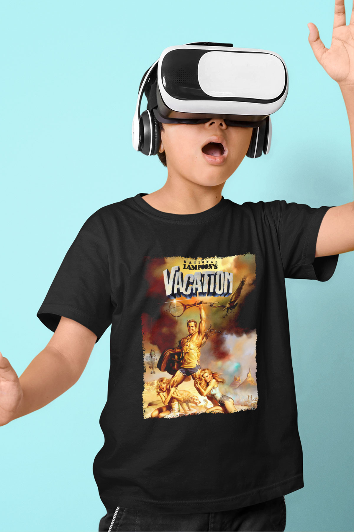 National Lampoons Vacation Siyah Unisex  Çocuk Tişört