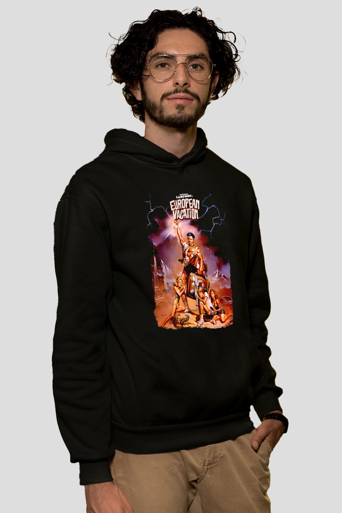 National Lampoons Vacation Siyah Unisex Hoodie