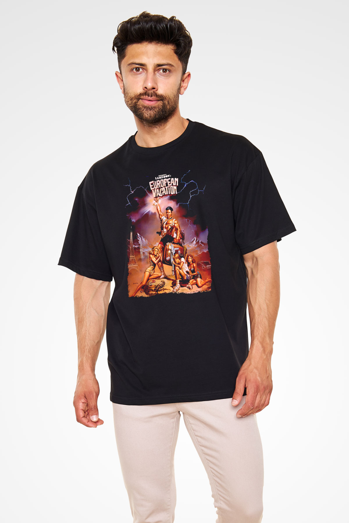 National Lampoons Vacation Siyah Oversize Tişört