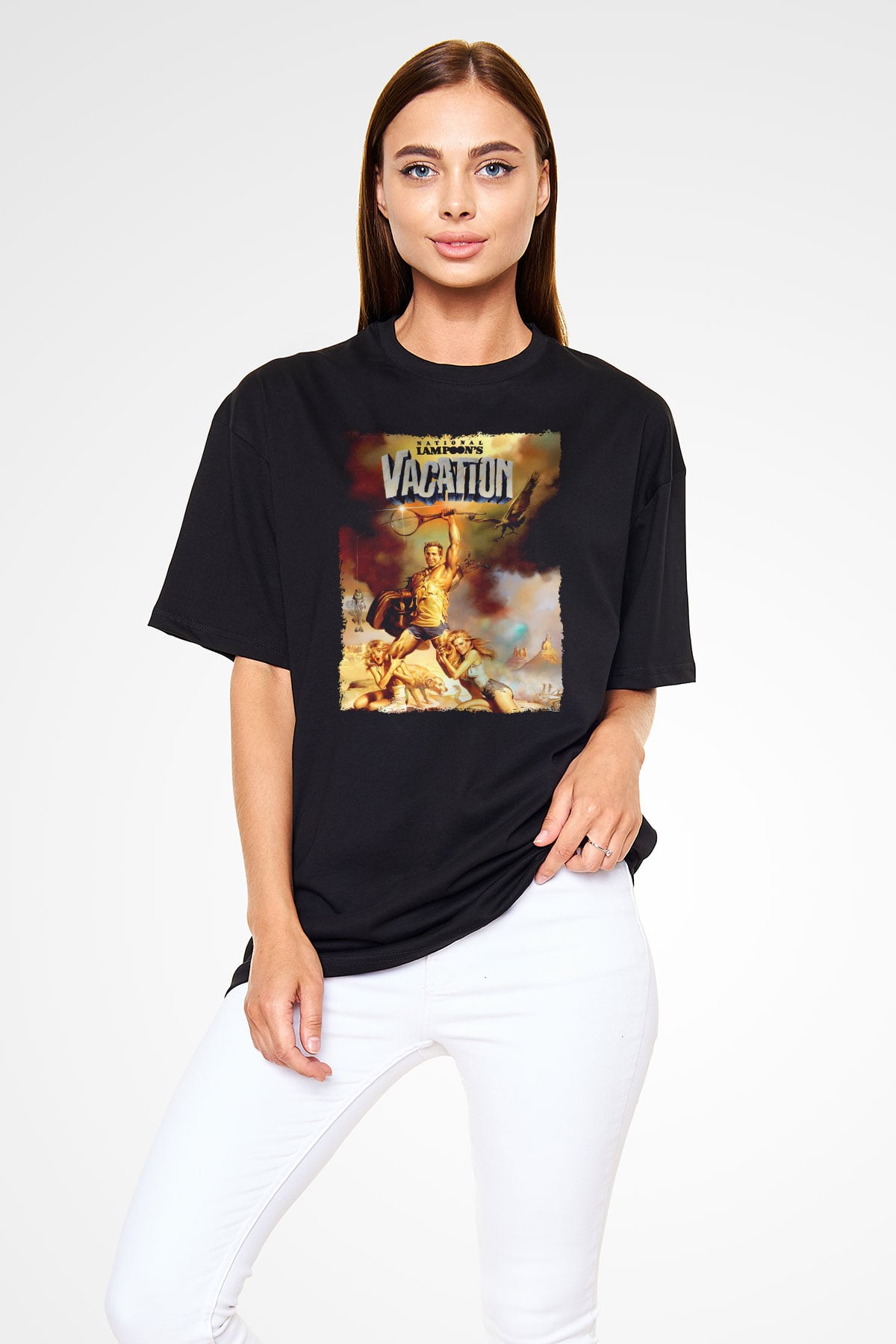 National Lampoons Vacation Siyah Oversize Tişört