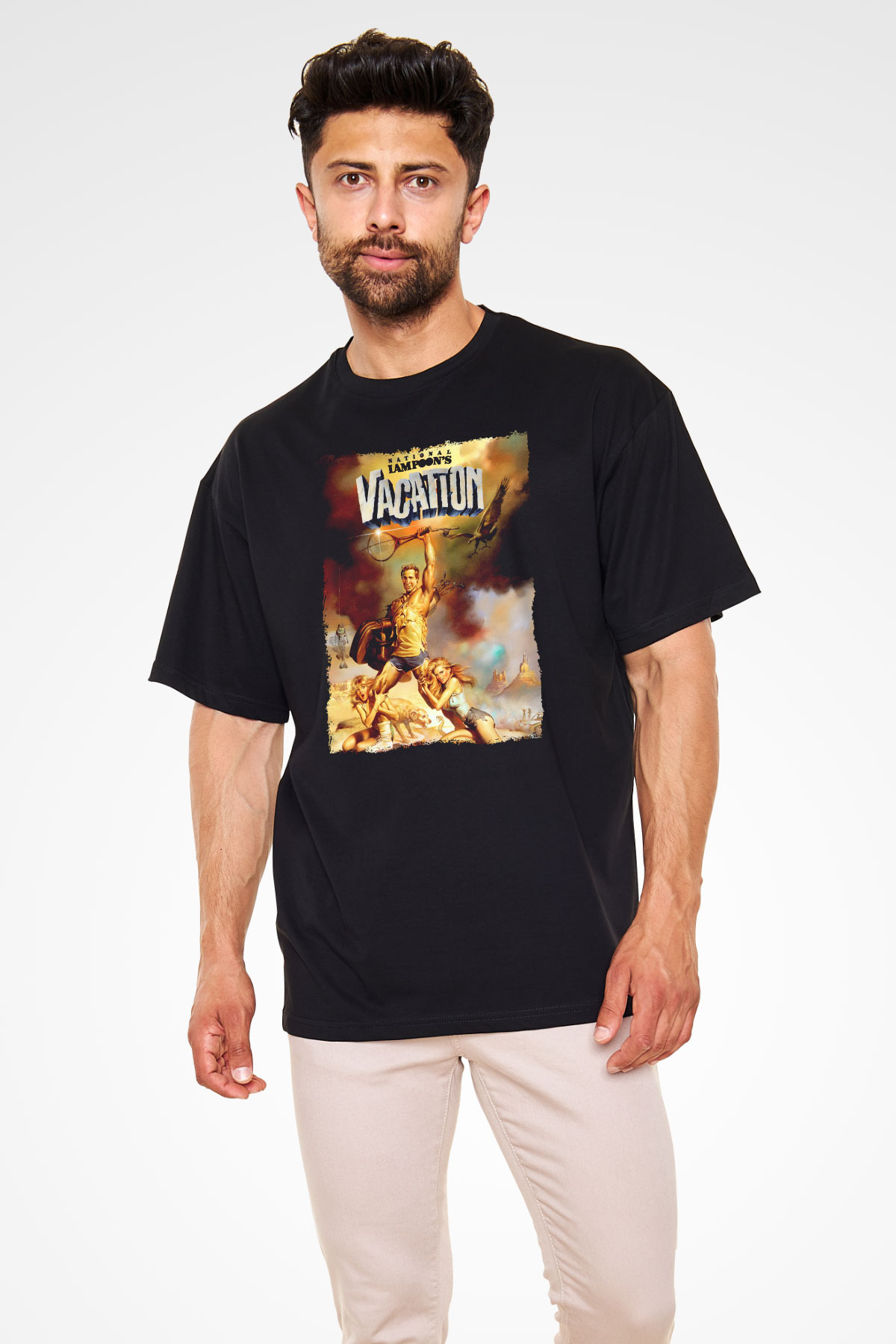 National Lampoons Vacation Siyah Oversize Tişört