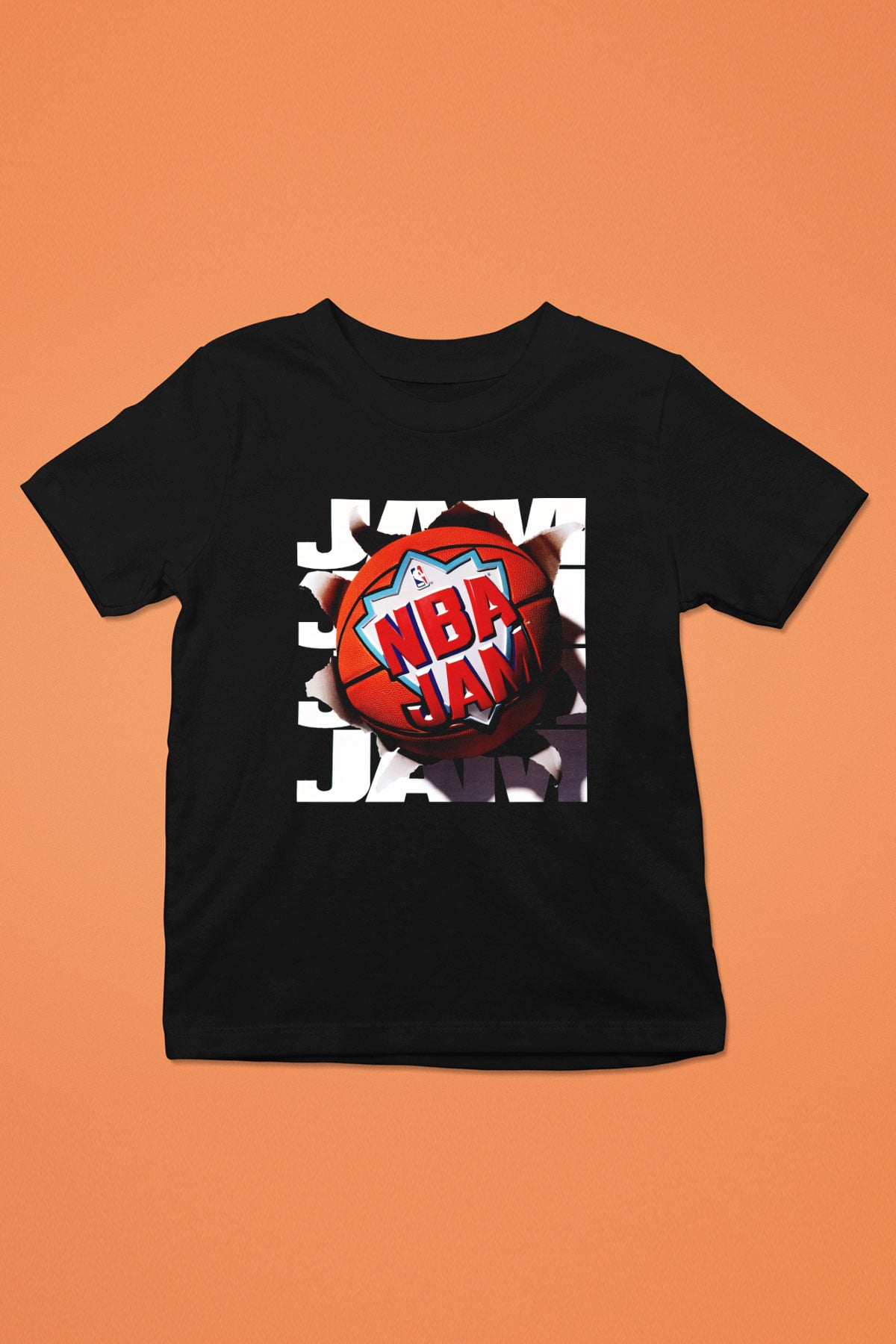 NBA Jam Baskılı Siyah Unisex Çocuk Tişört
