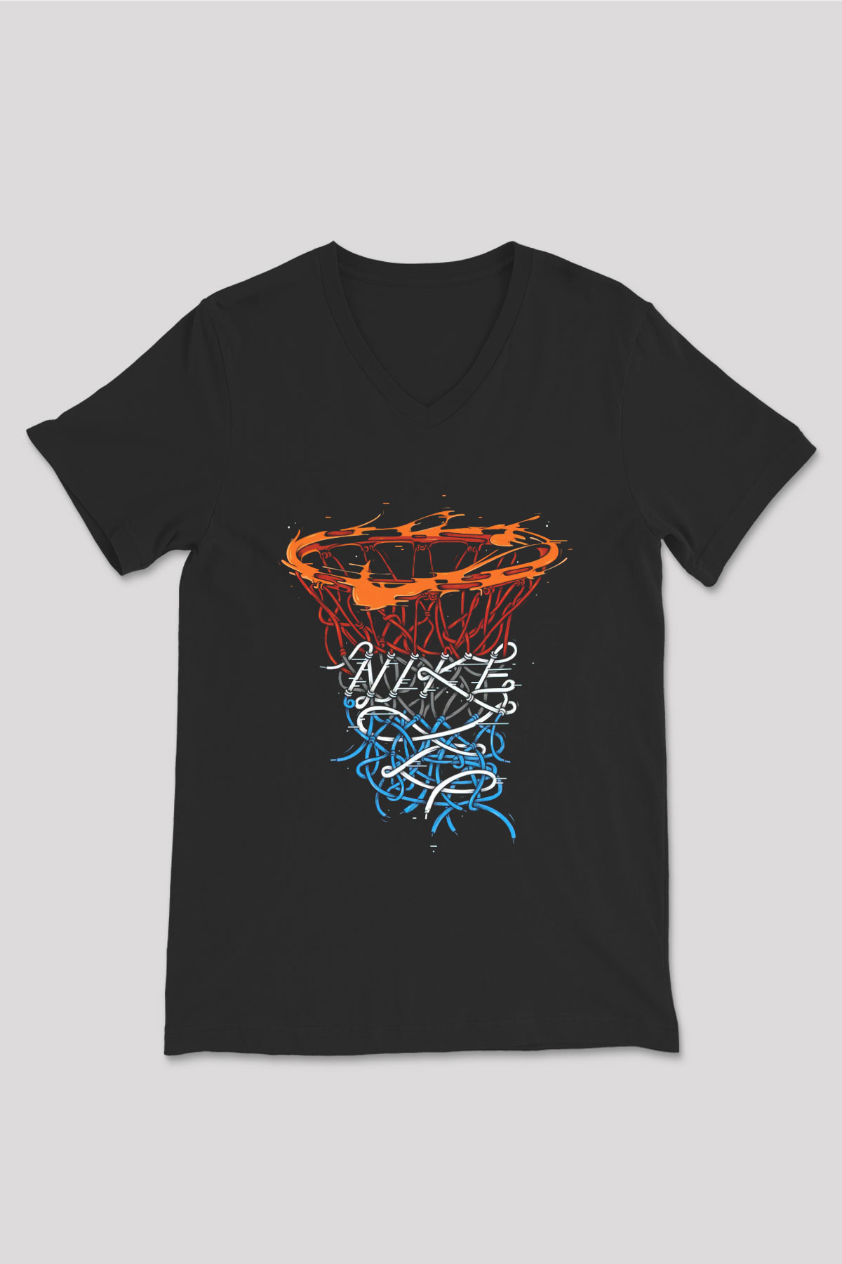 NBA Jam Siyah Unisex V Yaka Tişört T-Shirt