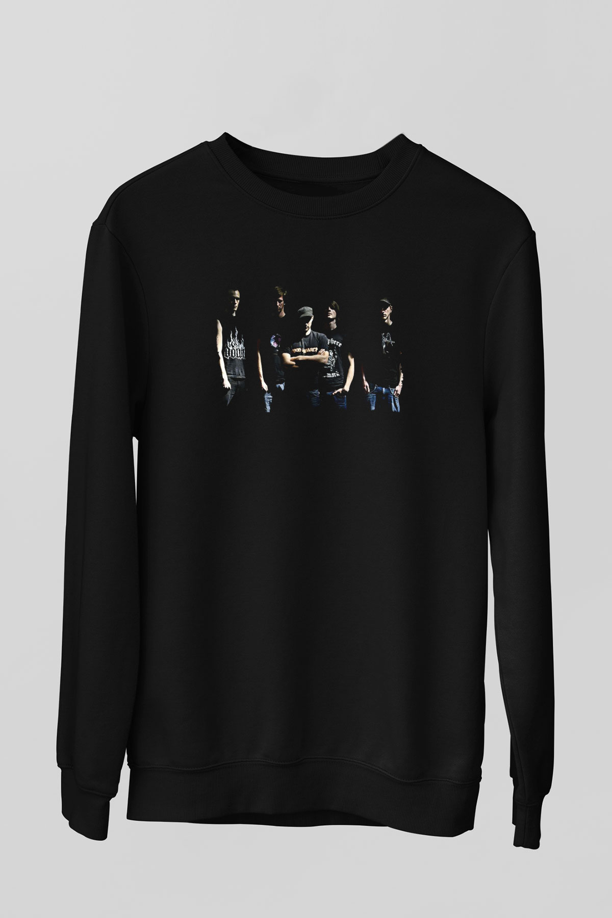 Neaera Baskılı Unisex Siyah Sweatshirt