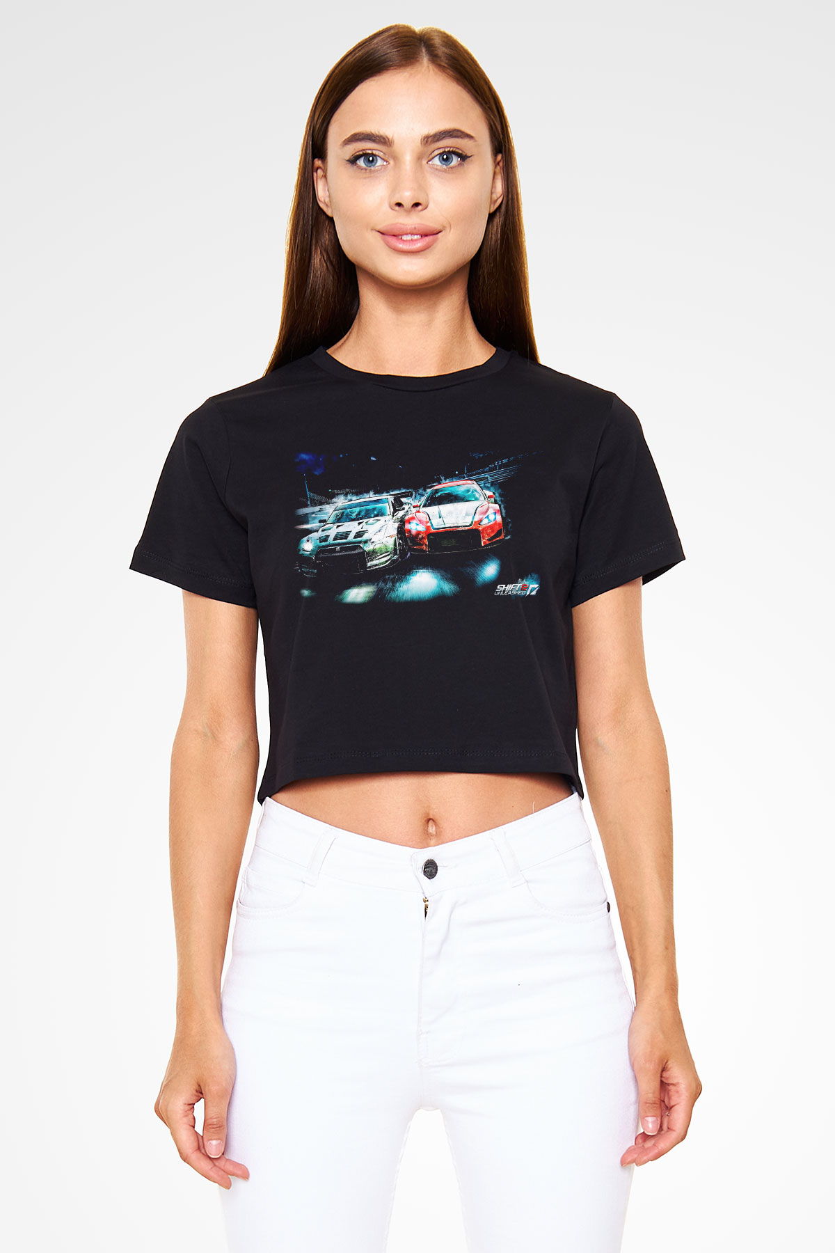 Need for Speed Siyah Crop Top Tişört