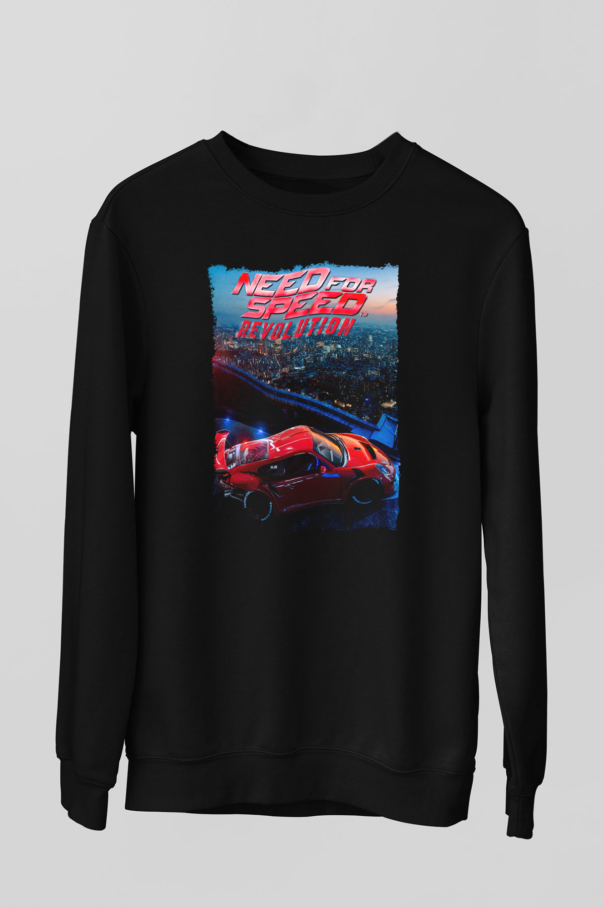 Need for Speed Siyah Unisex Sweatshirt