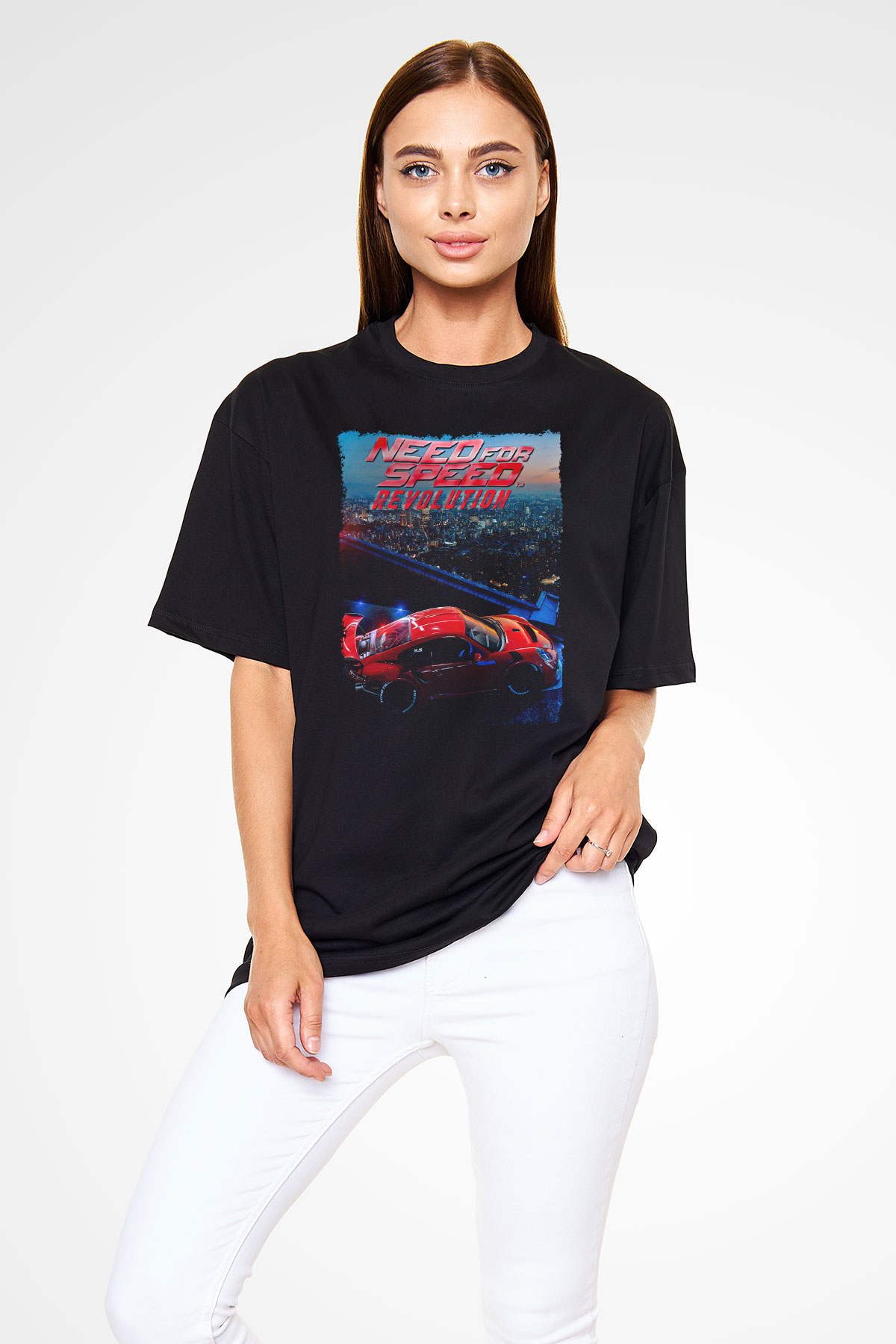 Need for Speed Siyah Oversize Tişört Oversize T-shirt