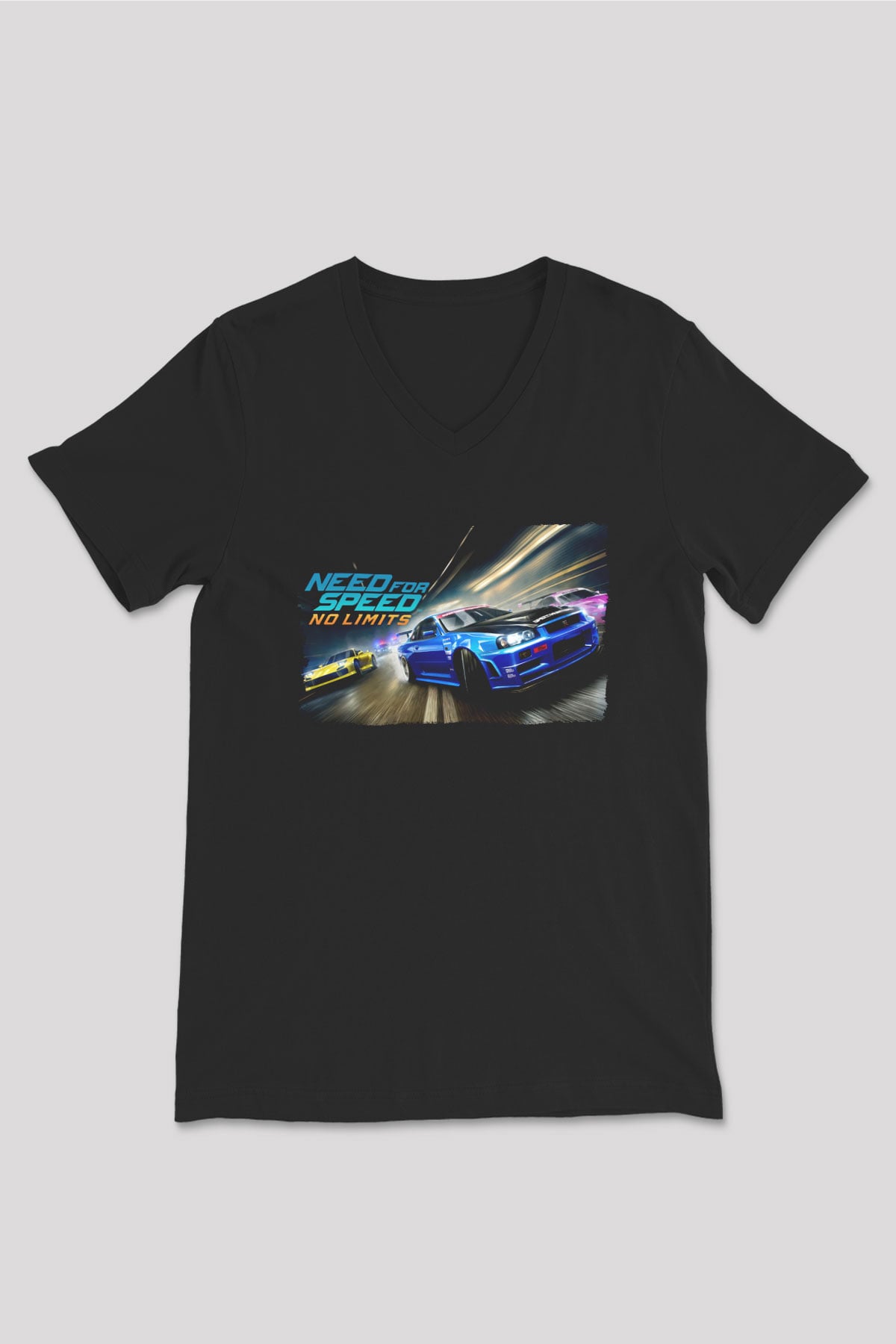 Need for Speed Siyah Unisex V Yaka Tişört