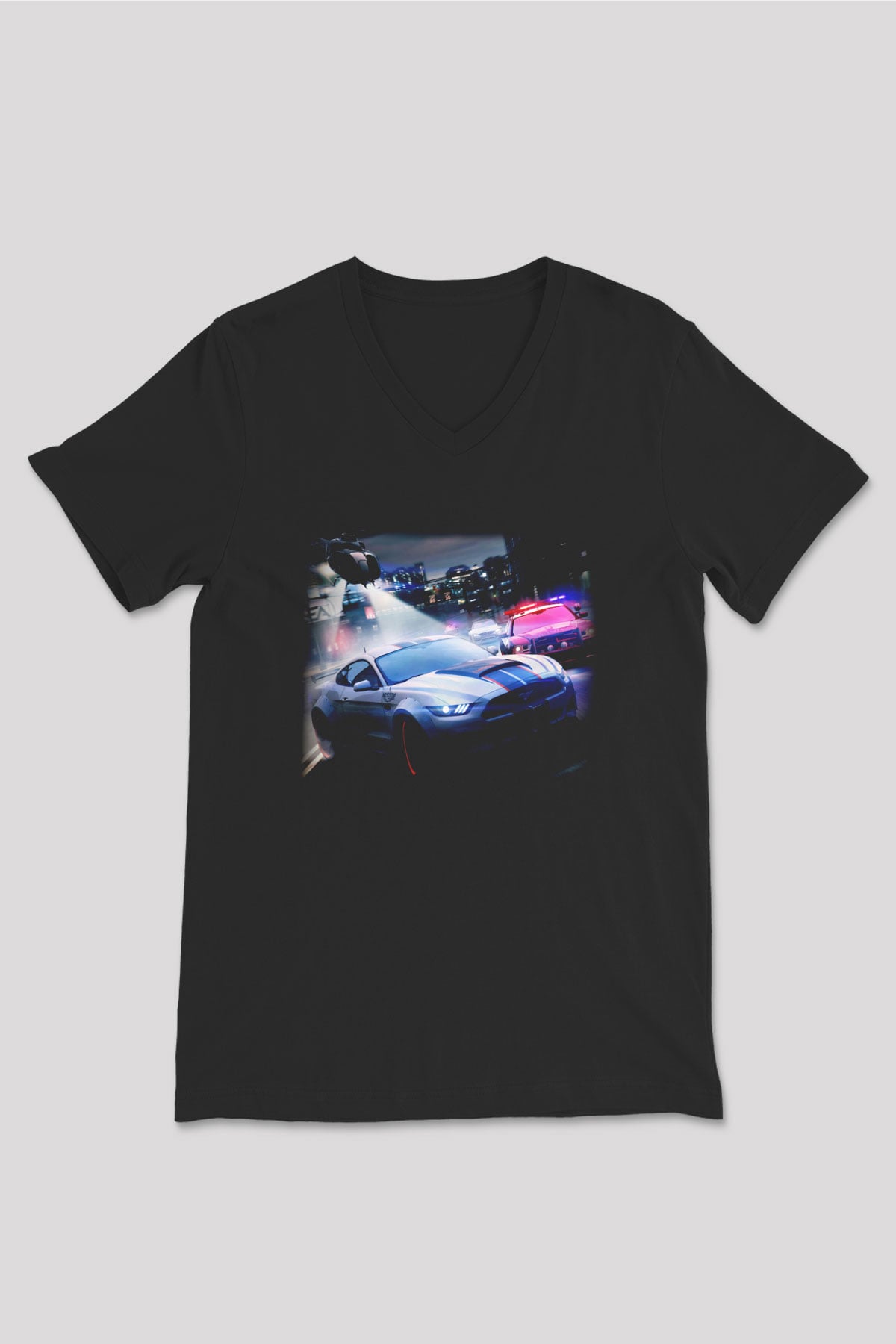 Need for Speed Siyah Unisex V Yaka Tişört T-Shirt