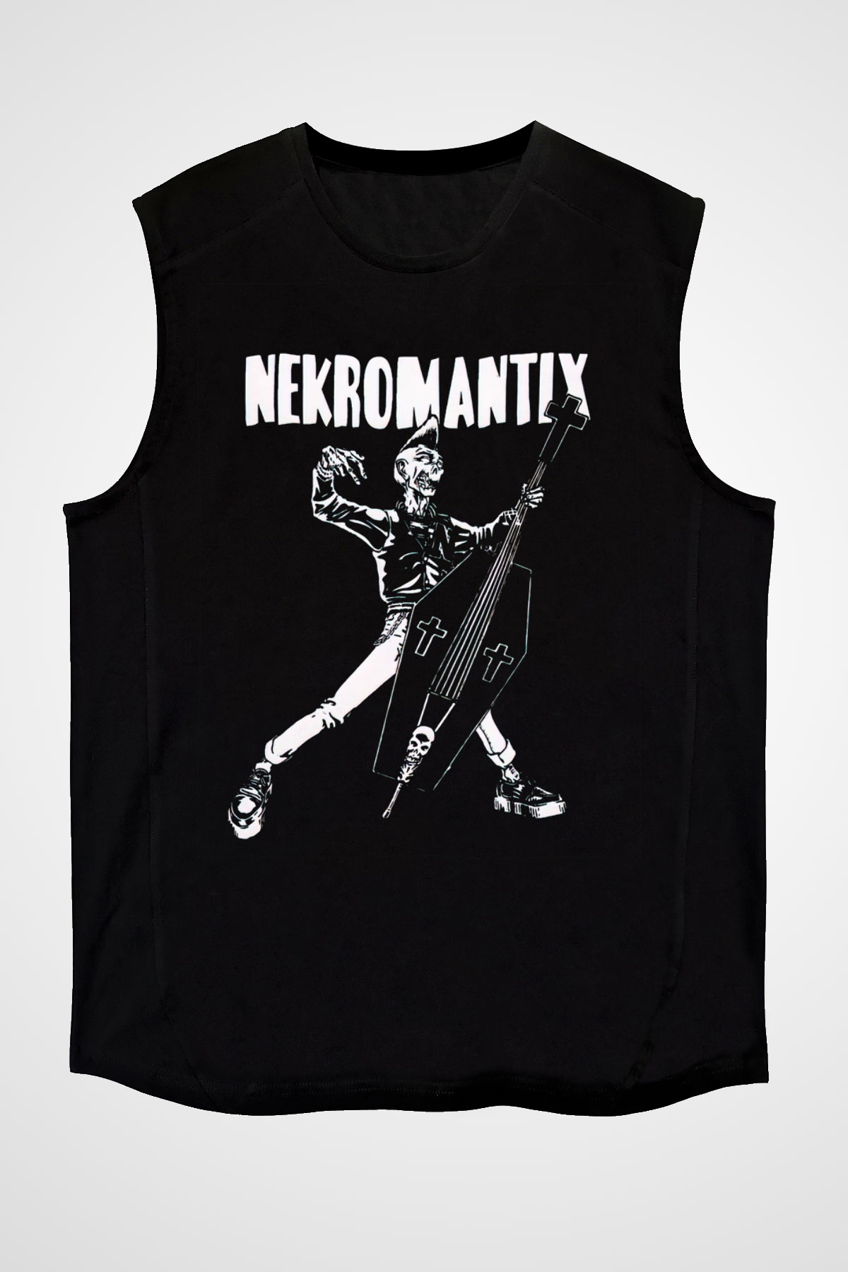 Nekromantix Siyah Unisex Kolsuz Tişört