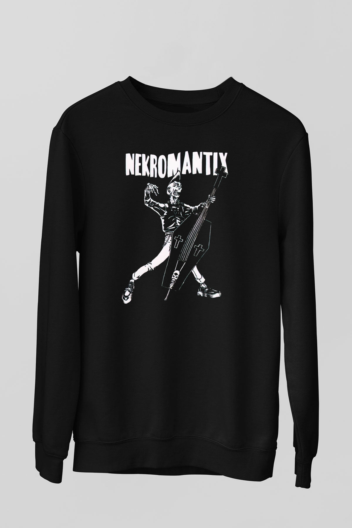 Nekromantix Siyah Unisex Sweatshirt