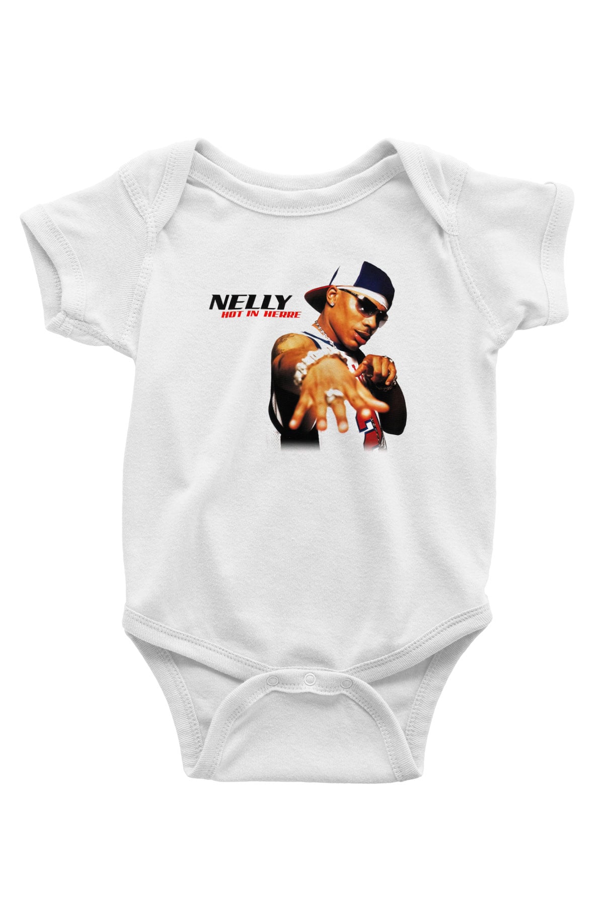 Nelly Baskılı Beyaz Unisex Bebek Body - Zıbın