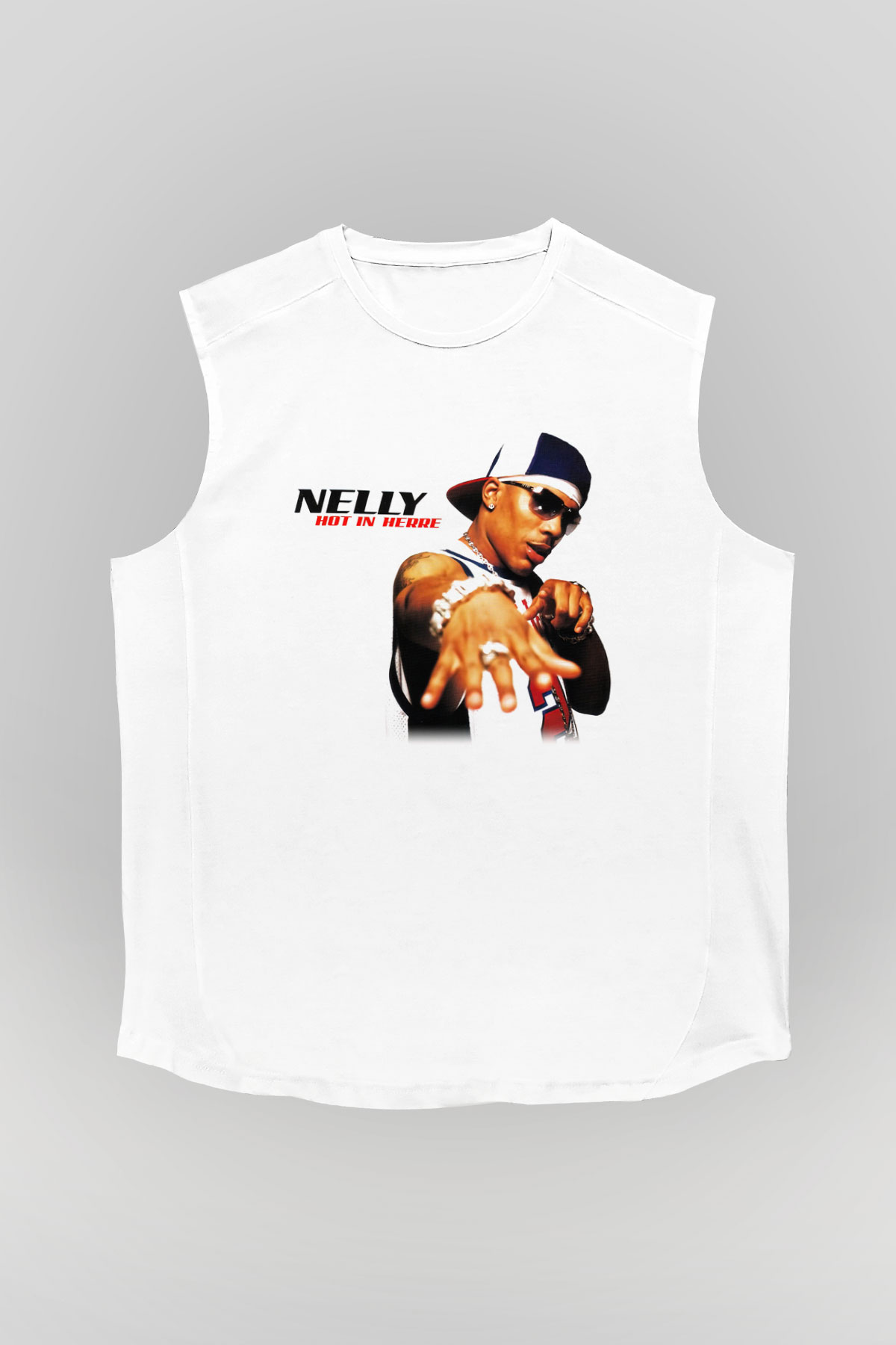 Nelly Beyaz Unisex Kolsuz Tişört